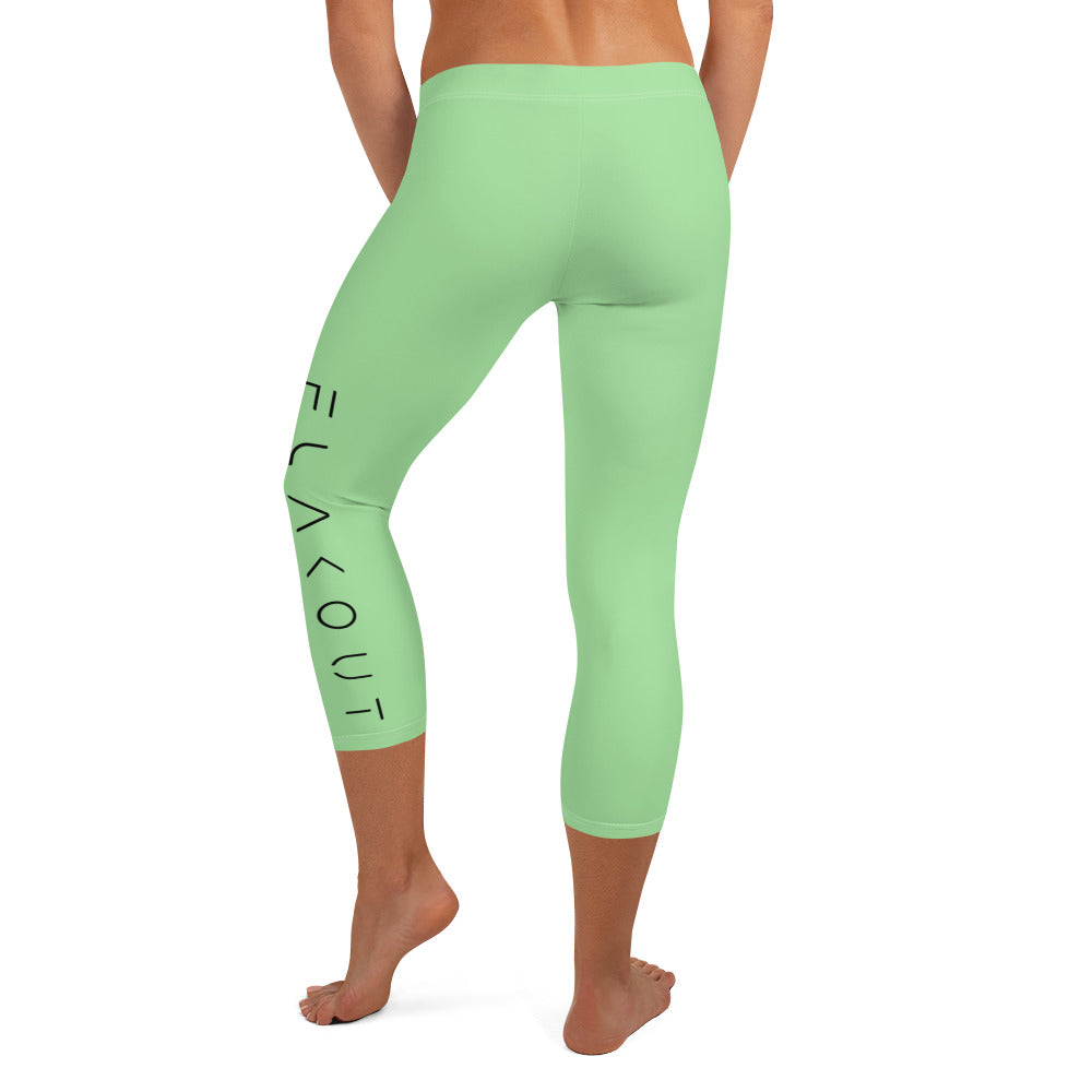 Minty Mirage Women's Capri Leggings - FLAKOUT