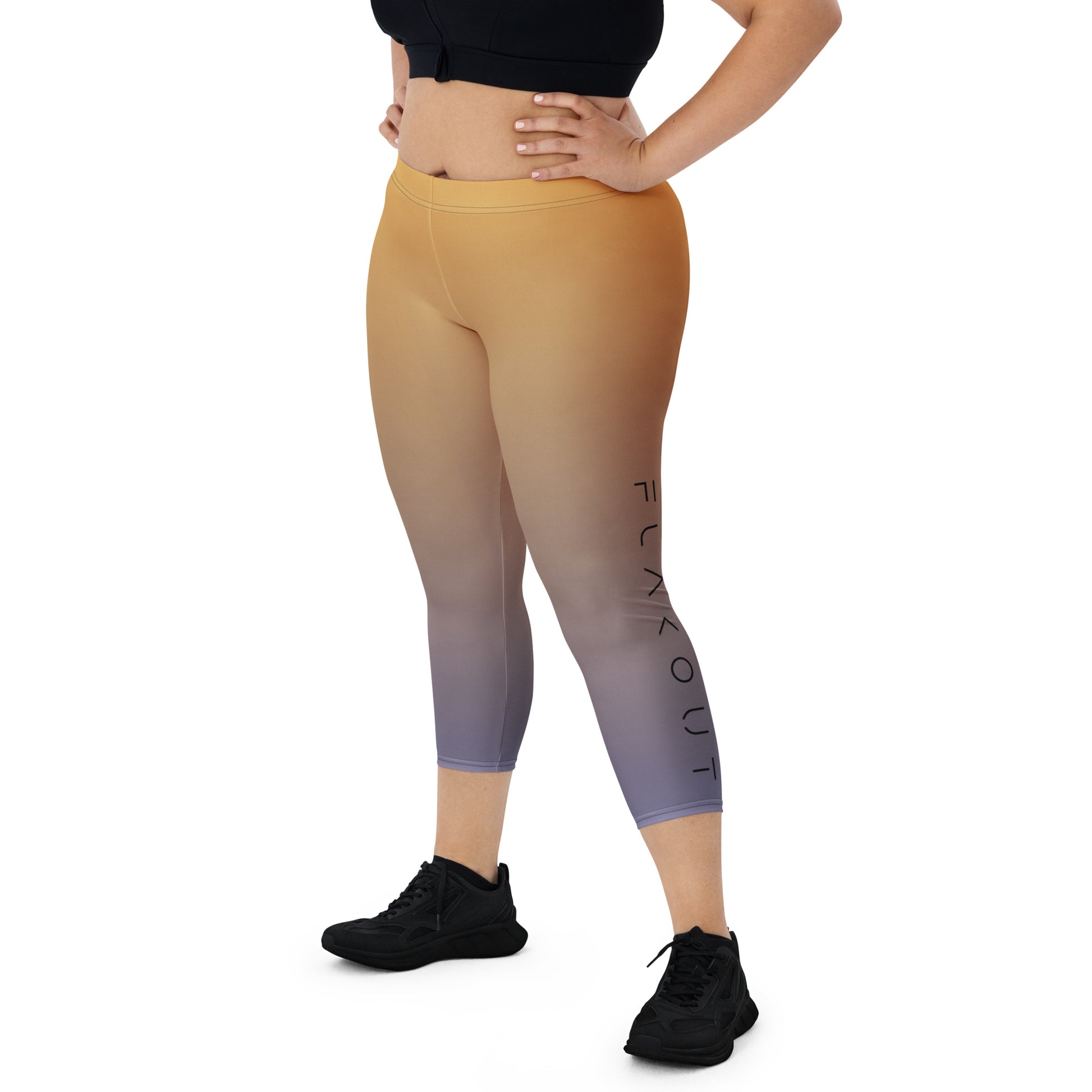 Dusk Blaze Women's Capri Leggings - FLAKOUT