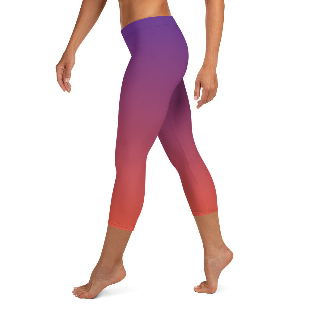 Peach Delight FLAKOUT Sport Women's Capri Leggings - FLAKOUT