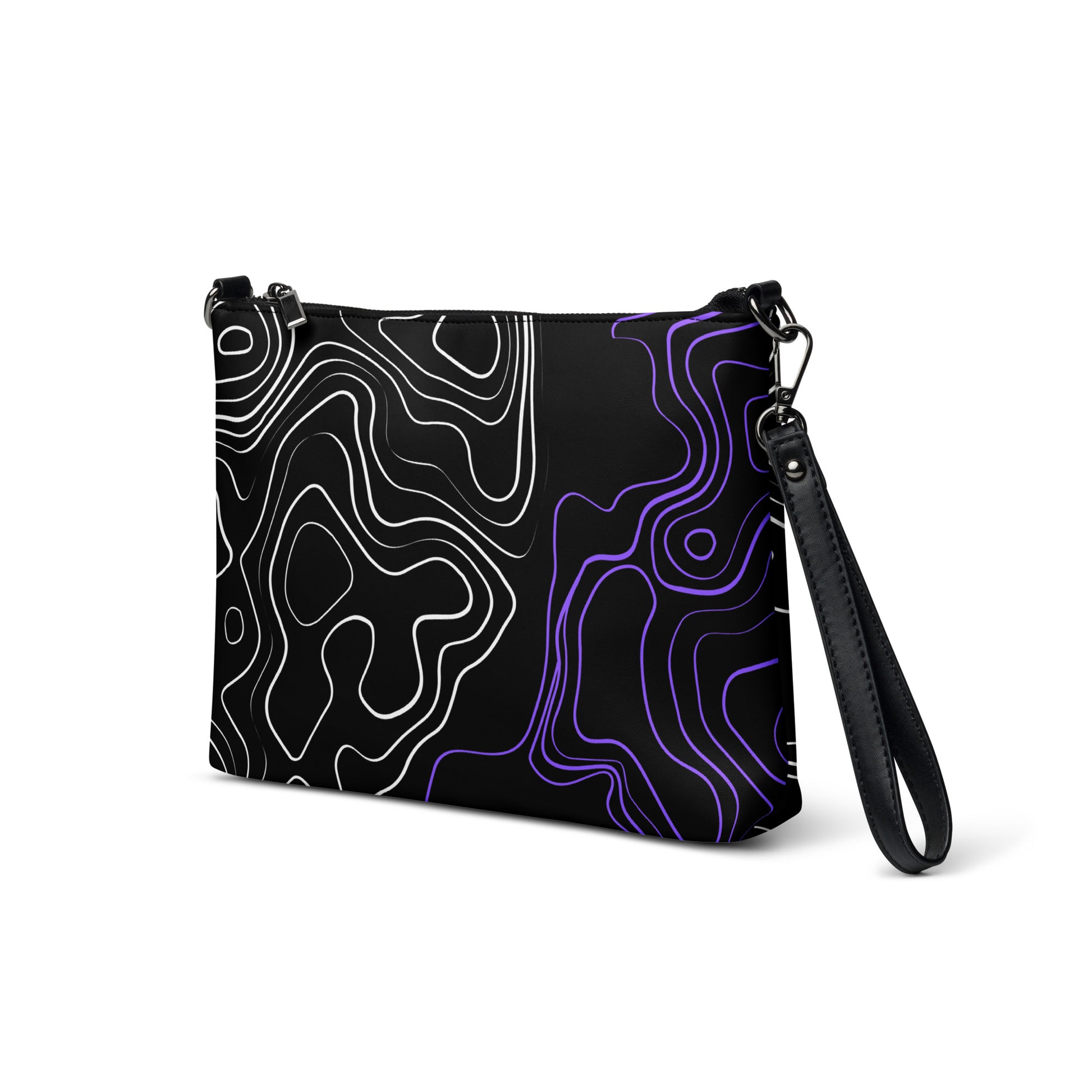 Liquefied Waves Leather Crossbody Bag - FLAKOUT