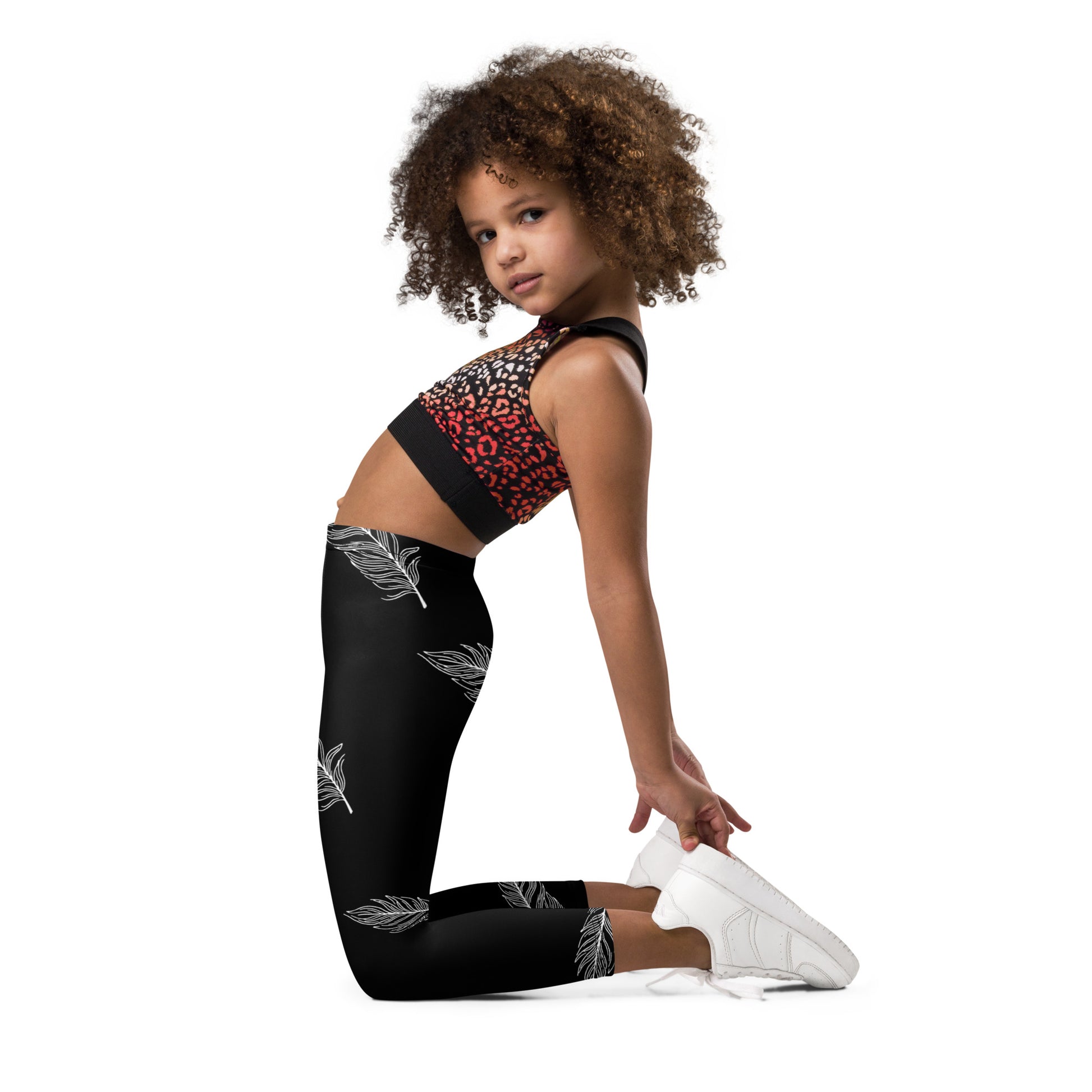 Ethereal Plumes Girl's Leggings - FLAKOUT