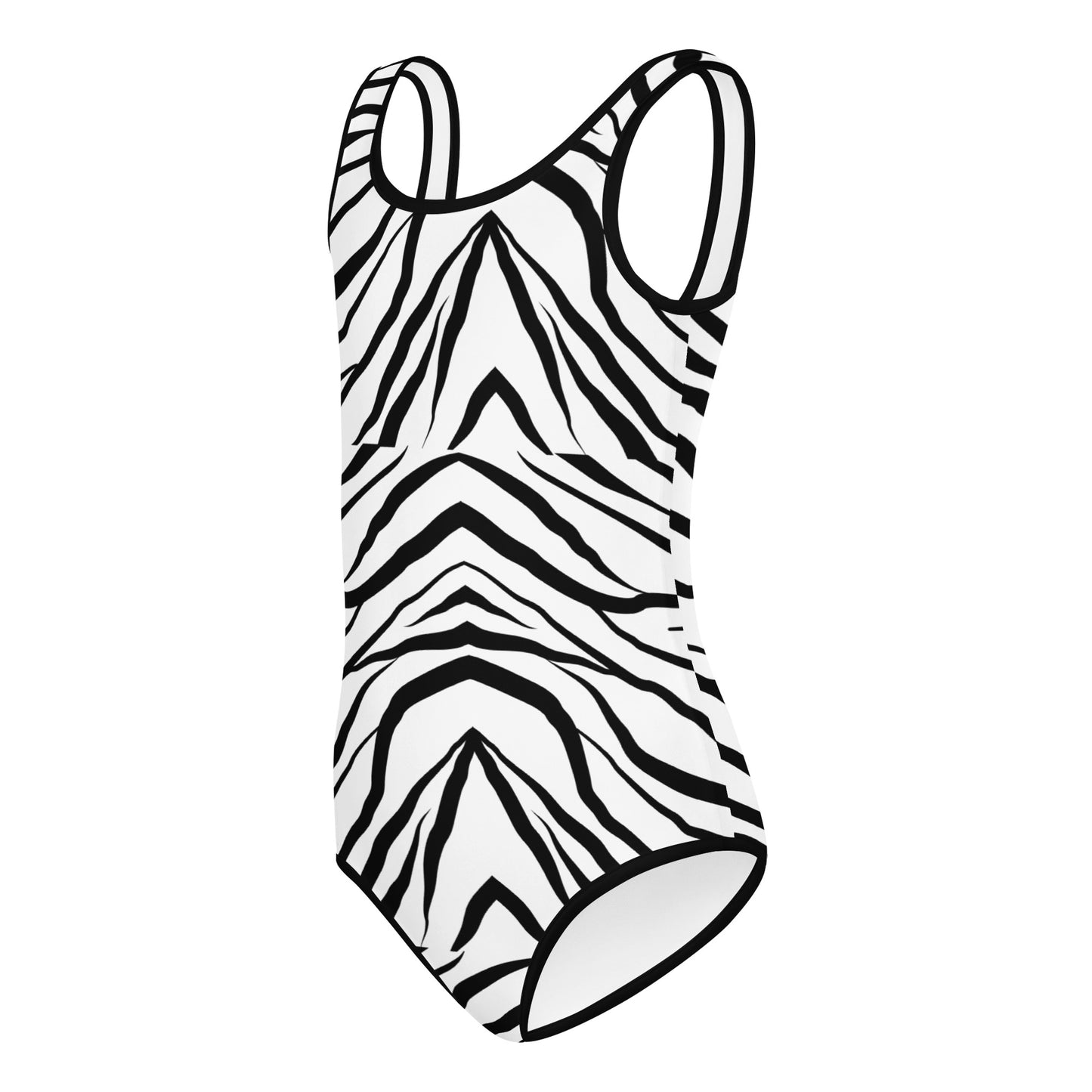 Striped Zebra Vibrance Girl's Swimsuit - FLAKOUT