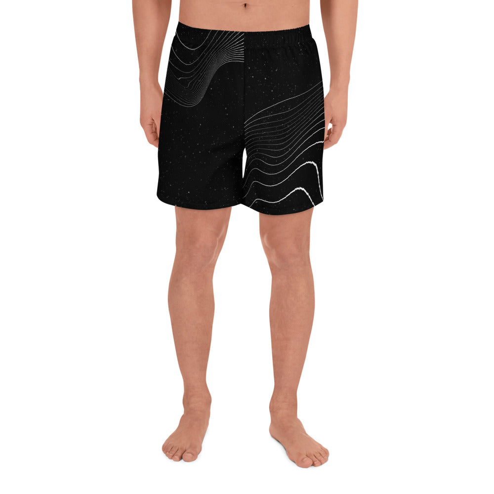 Noir Stripes Men's Swim - Athletic Shorts - FLAKOUT