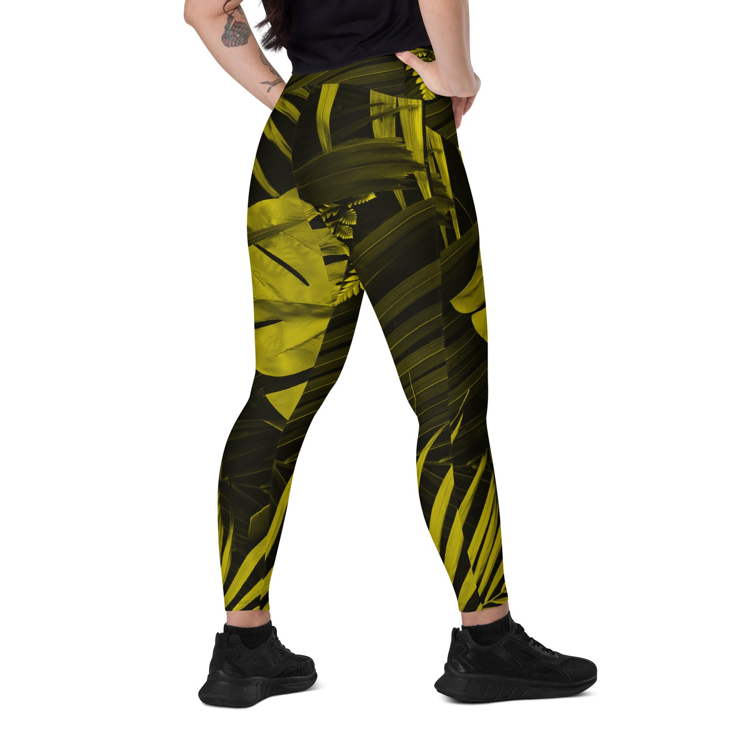 Yellowaze Women's Recycled Crossover Leggings With Pockets - FLAKOUT