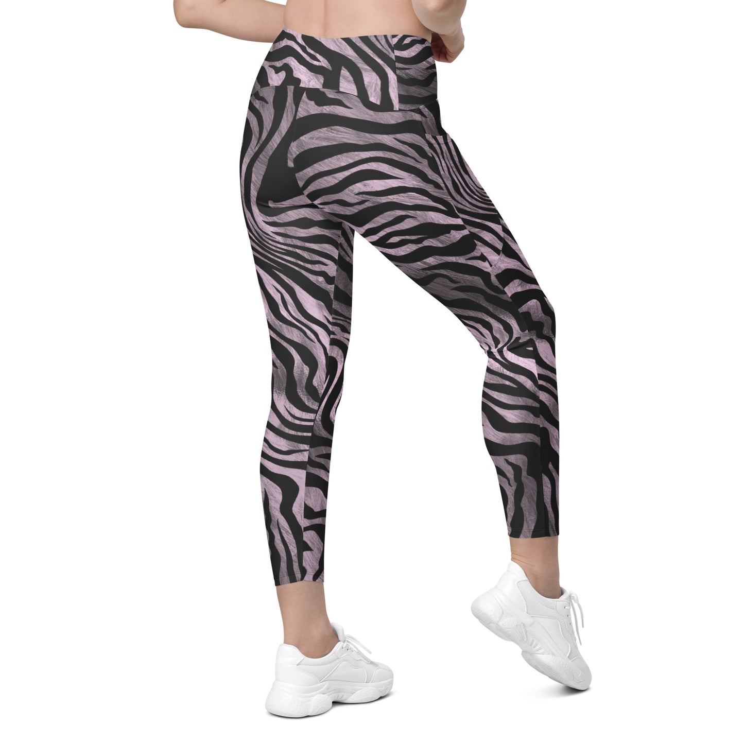 Zebralis Women's Recycled Crossover Leggings With Pockets - FLAKOUT