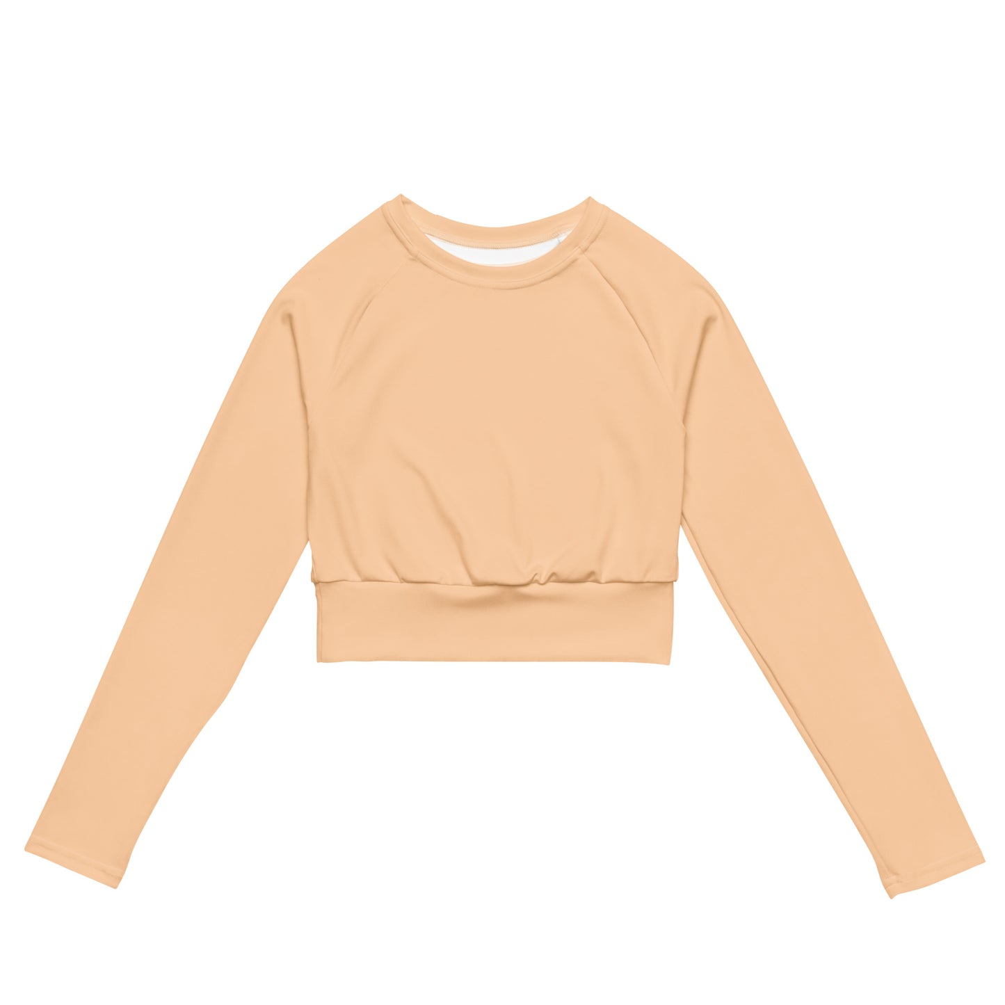 Women's Recycled Long-sleeve Crop Top - Sandy Beach