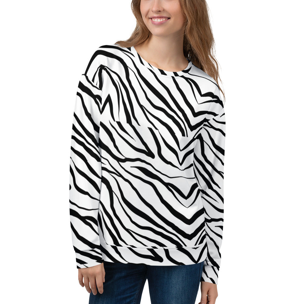 Striped Zebra Vibrance Sweatshirt - FLAKOUT