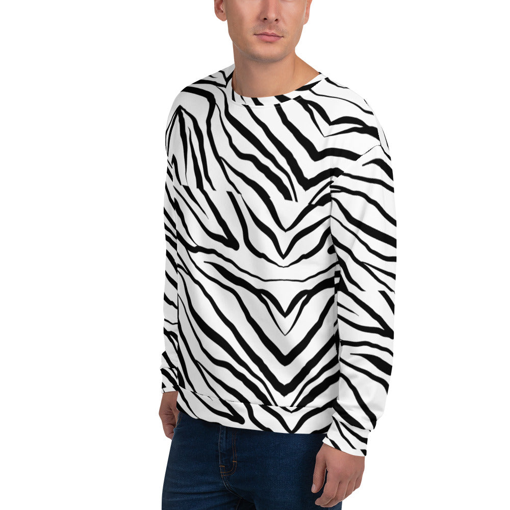 Striped Zebra Vibrance Sweatshirt - FLAKOUT