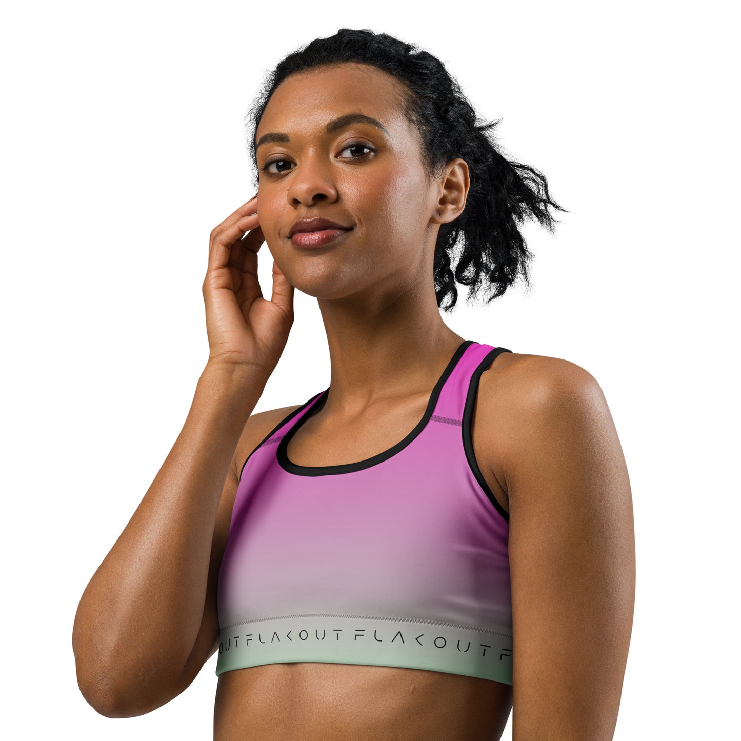 Fuchsia Fantasy Women's Sports Performance Bra - FLAKOUT