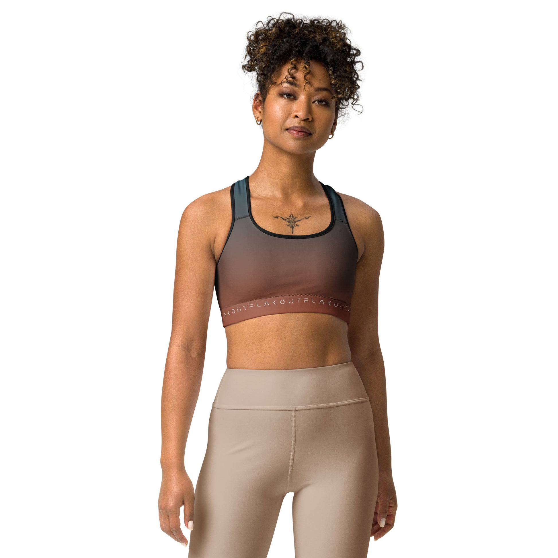 Peachy Indigo Women's Sports Performance Bra - FLAKOUT