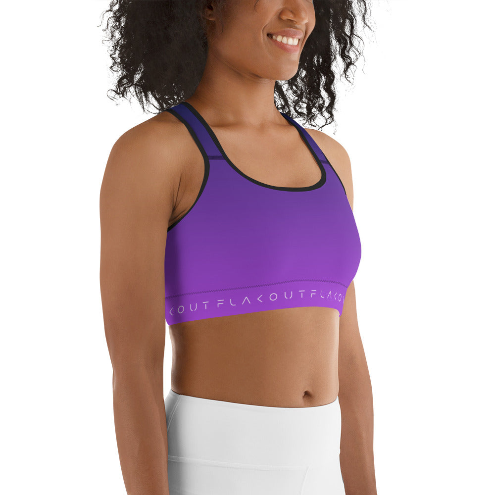 Lilac Twilight Women's Sports Performance Bra - FLAKOUT