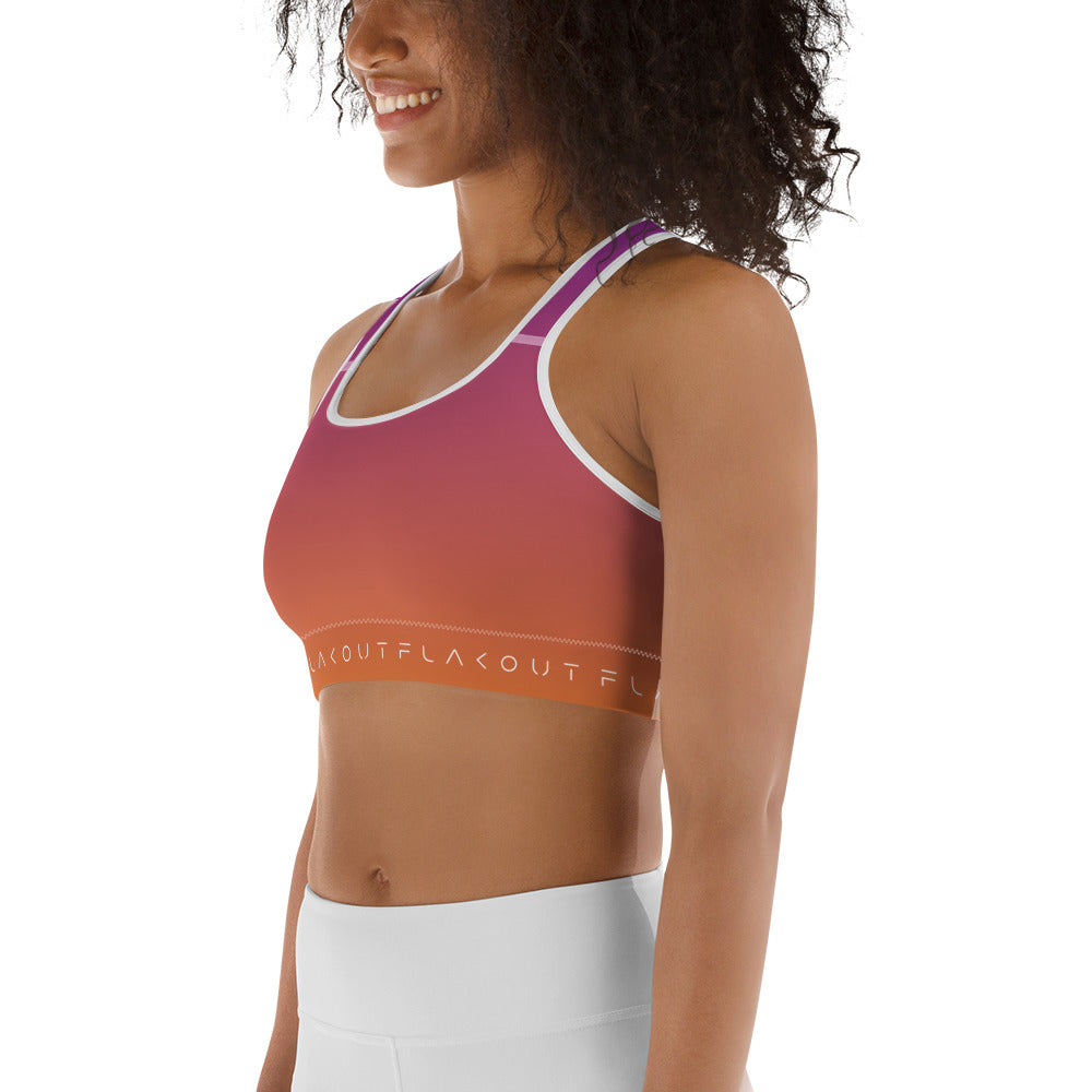 Purple Flame Women's Sports Performance Bra - FLAKOUT