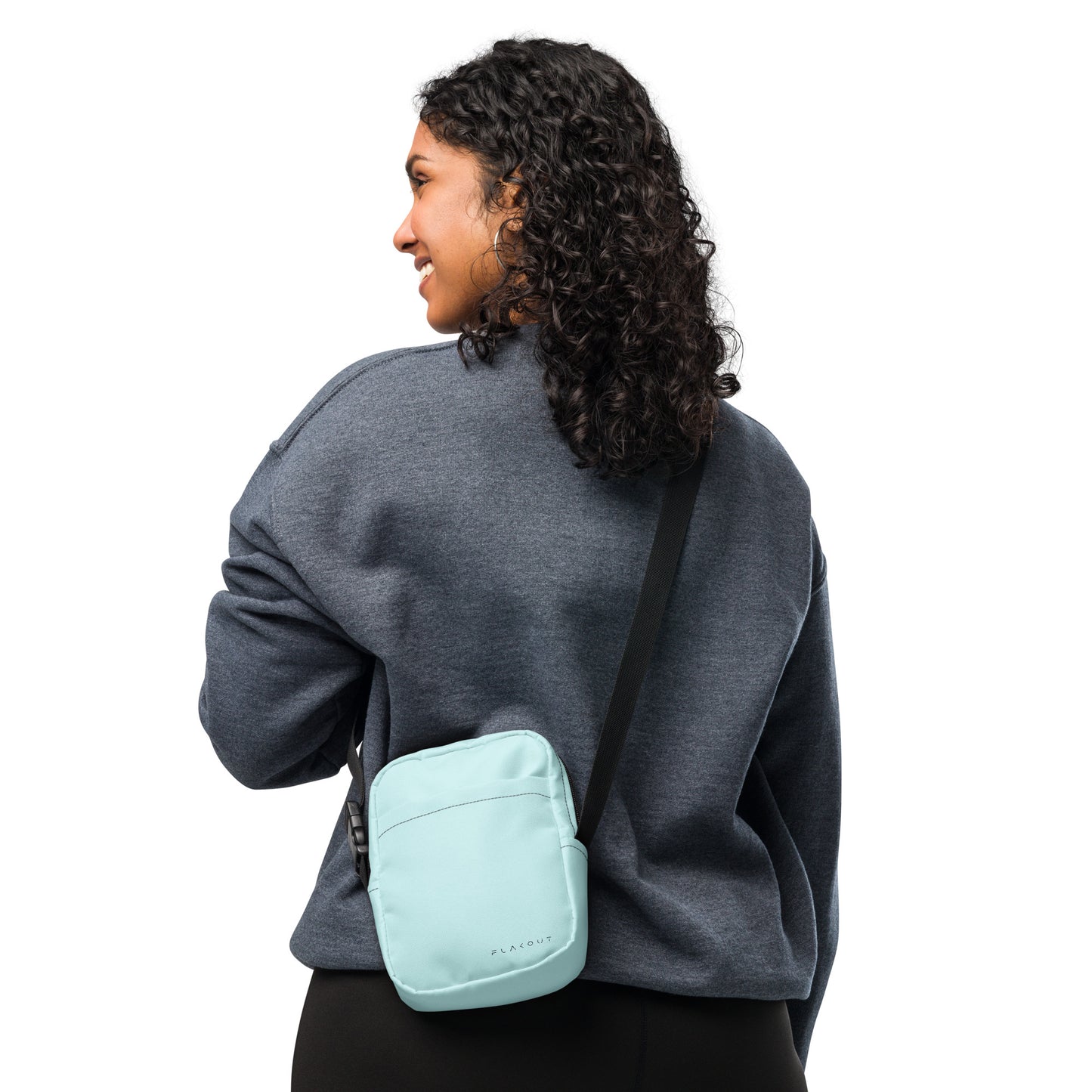 Unisex Water-resistant Crossbody Bag - Light Blue - FLAKOUT