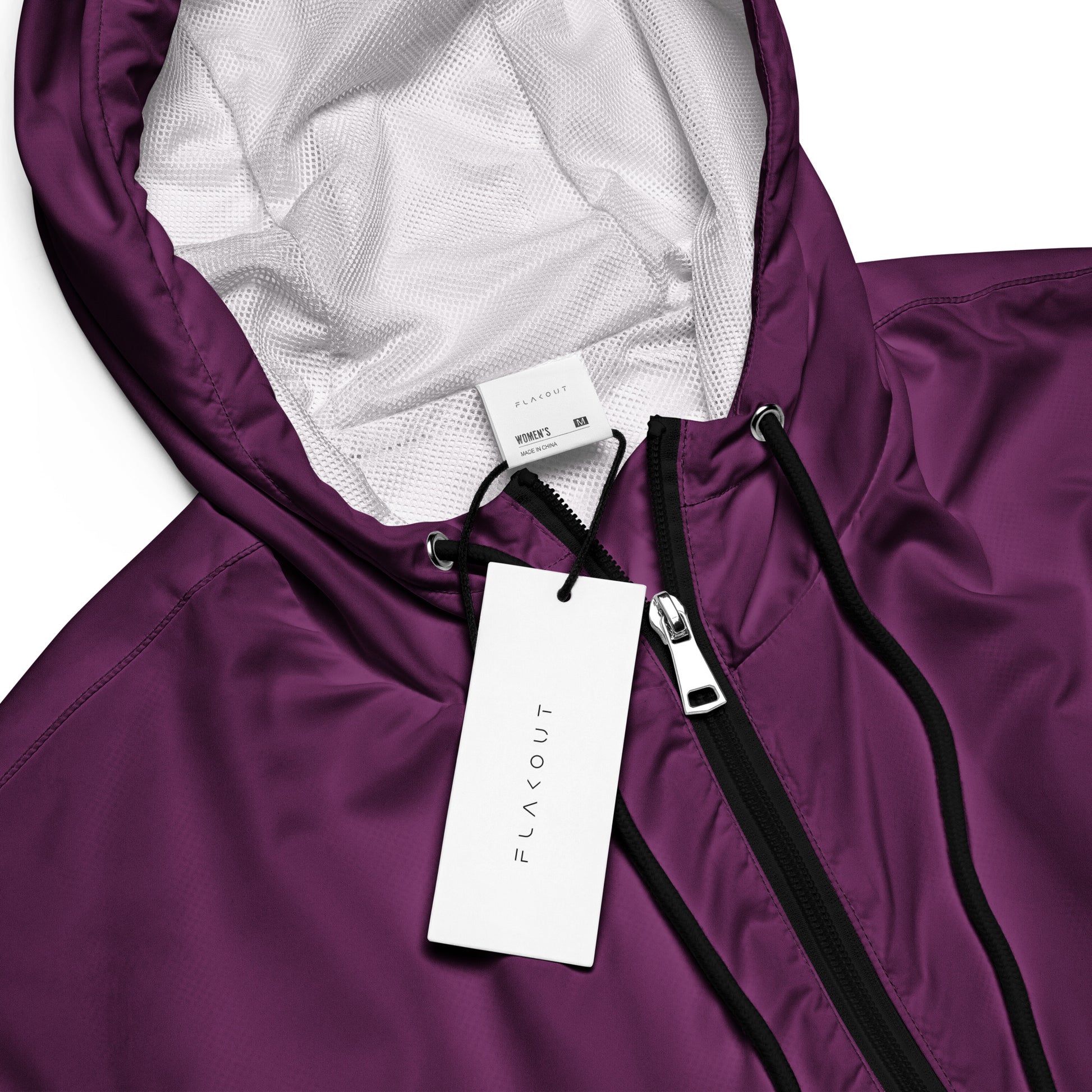 Palatinate Purple Women’s Cropped Windbreaker - FLAKOUT