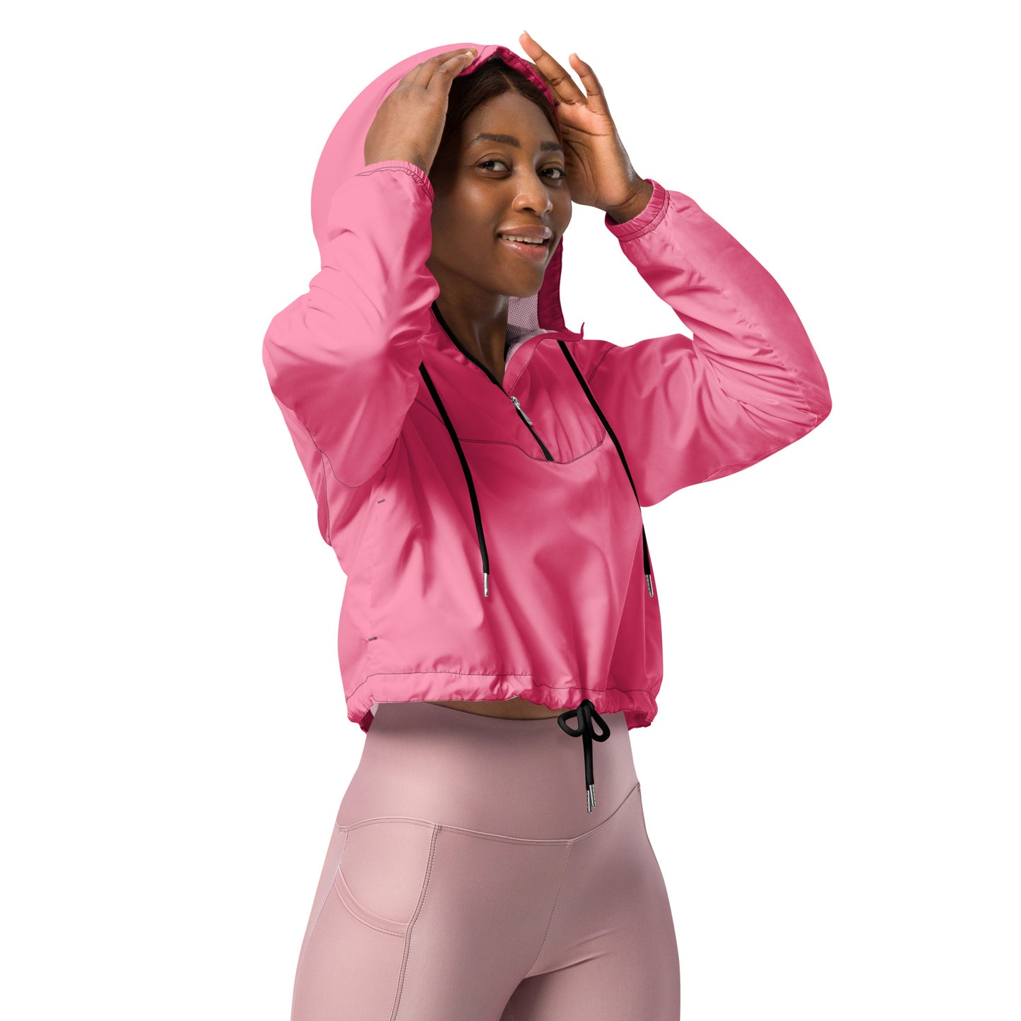 Tickle Me Pink Women’s Cropped Windbreaker - FLAKOUT