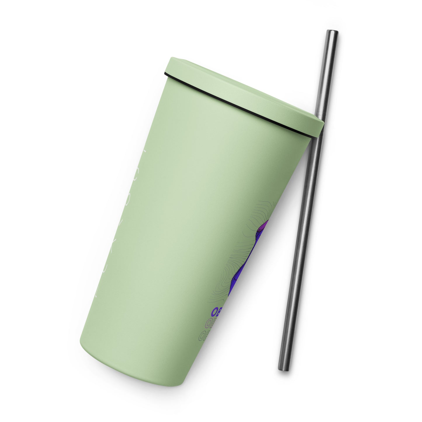 Violet Veil Of Oblivion Insulated Tumbler With A Straw - FLAKOUT