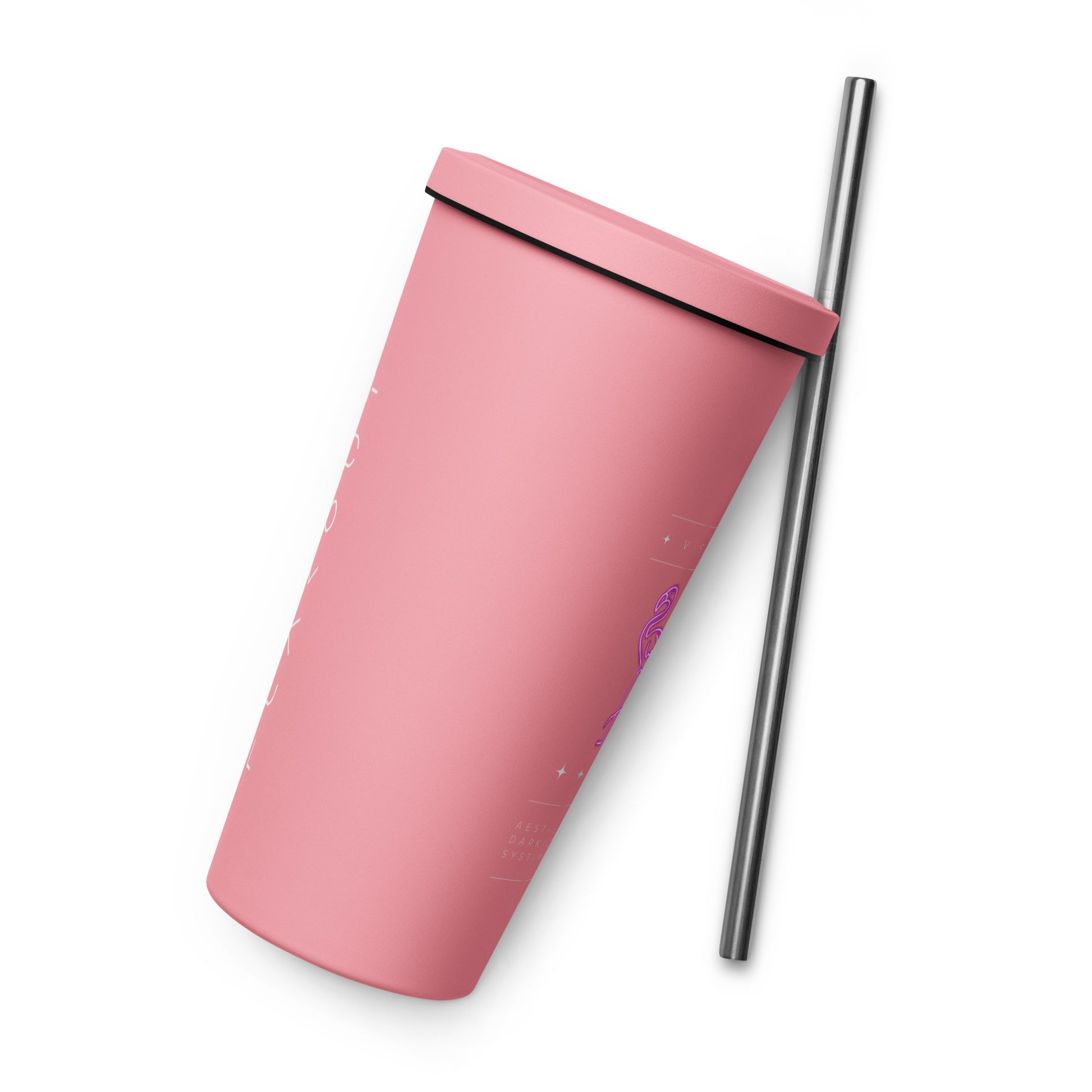 Vision Neon Utopia Insulated Tumbler With A Straw - FLAKOUT