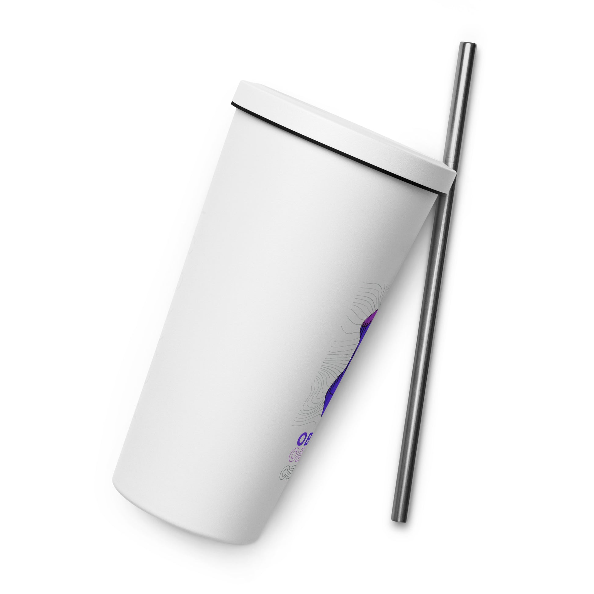 Violet Veil Of Oblivion Insulated Tumbler With A Straw - FLAKOUT