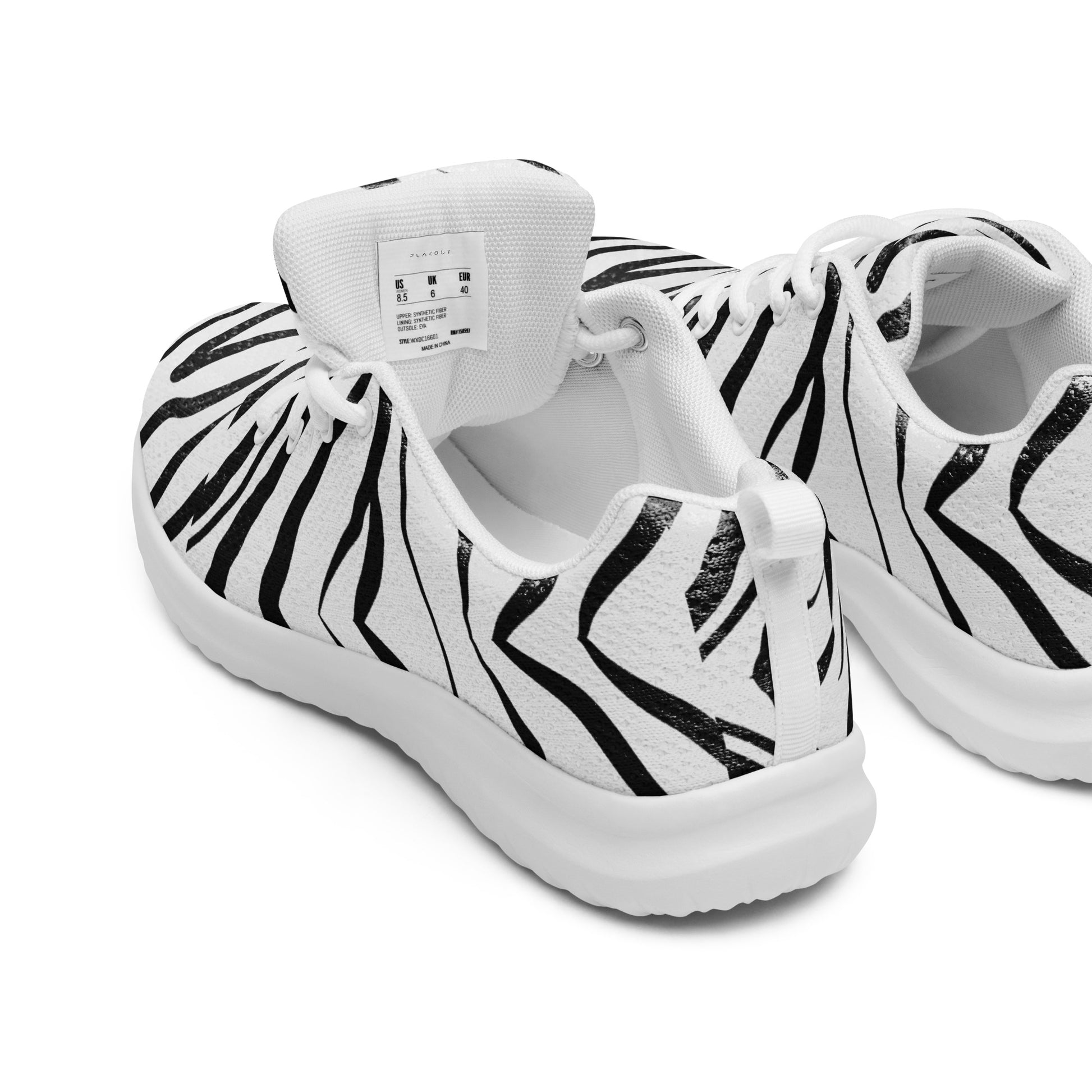 Striped Zebra Vibrance Men’s Athletic Shoes - FLAKOUT