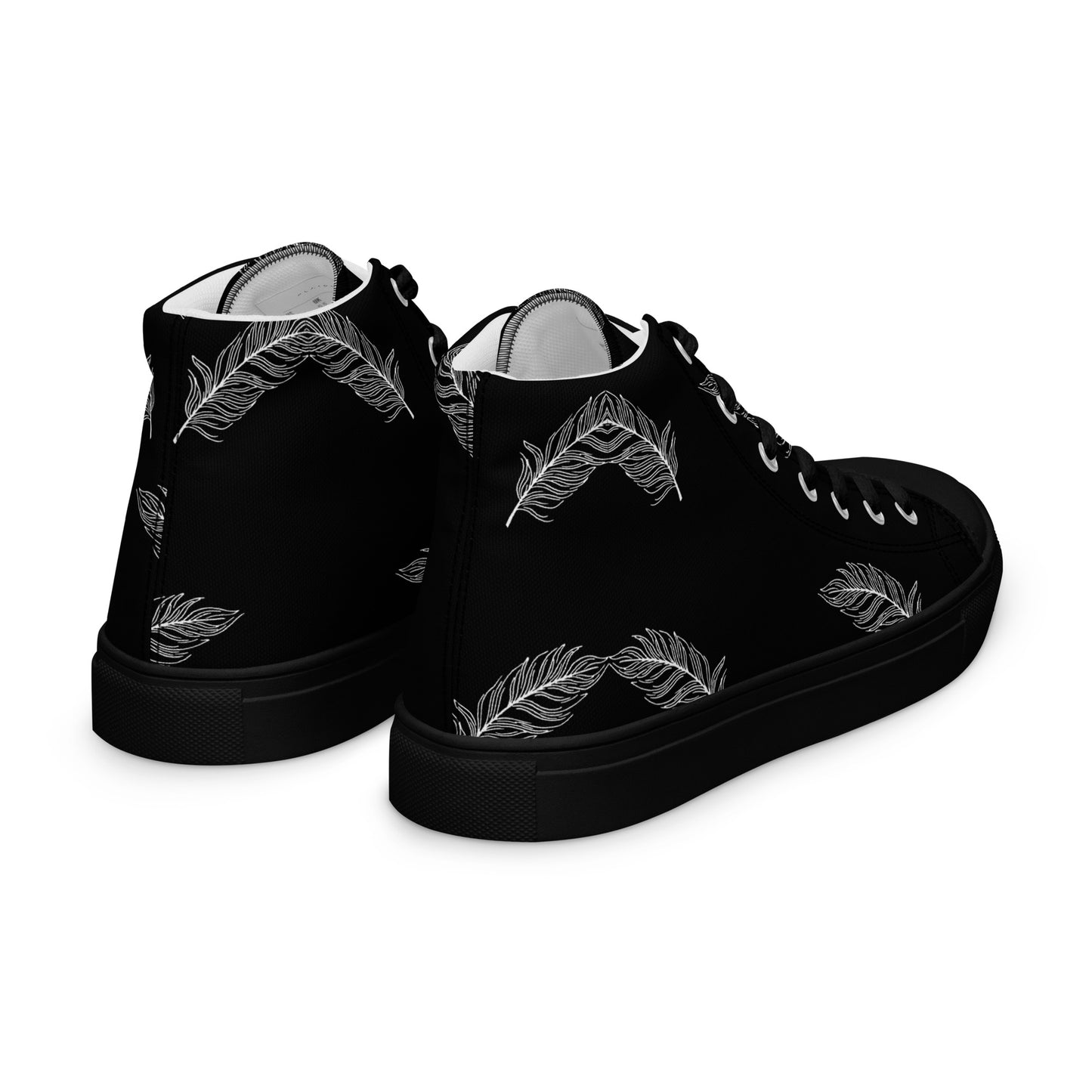 Ethereal Plumes Men’s High Top Canvas Shoes - FLAKOUT