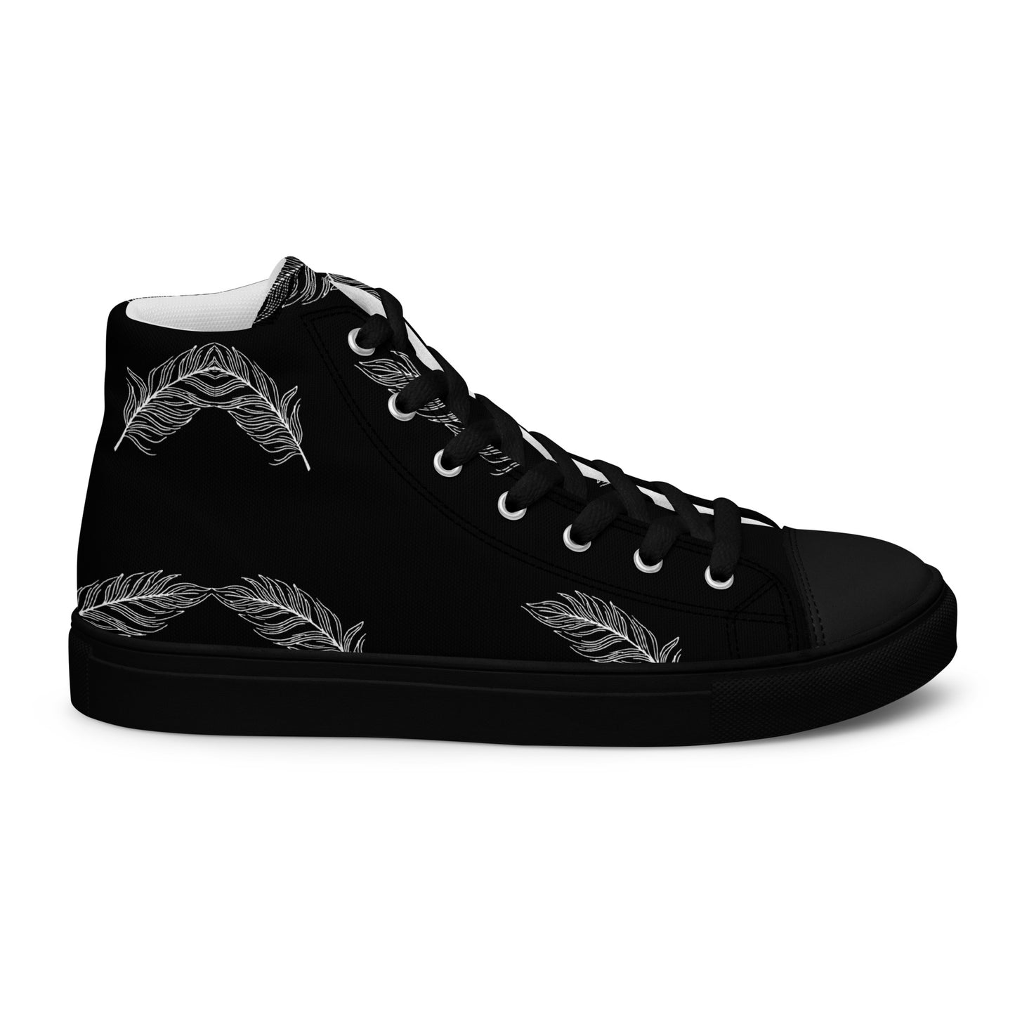 Ethereal Plumes Men’s High Top Canvas Shoes - FLAKOUT