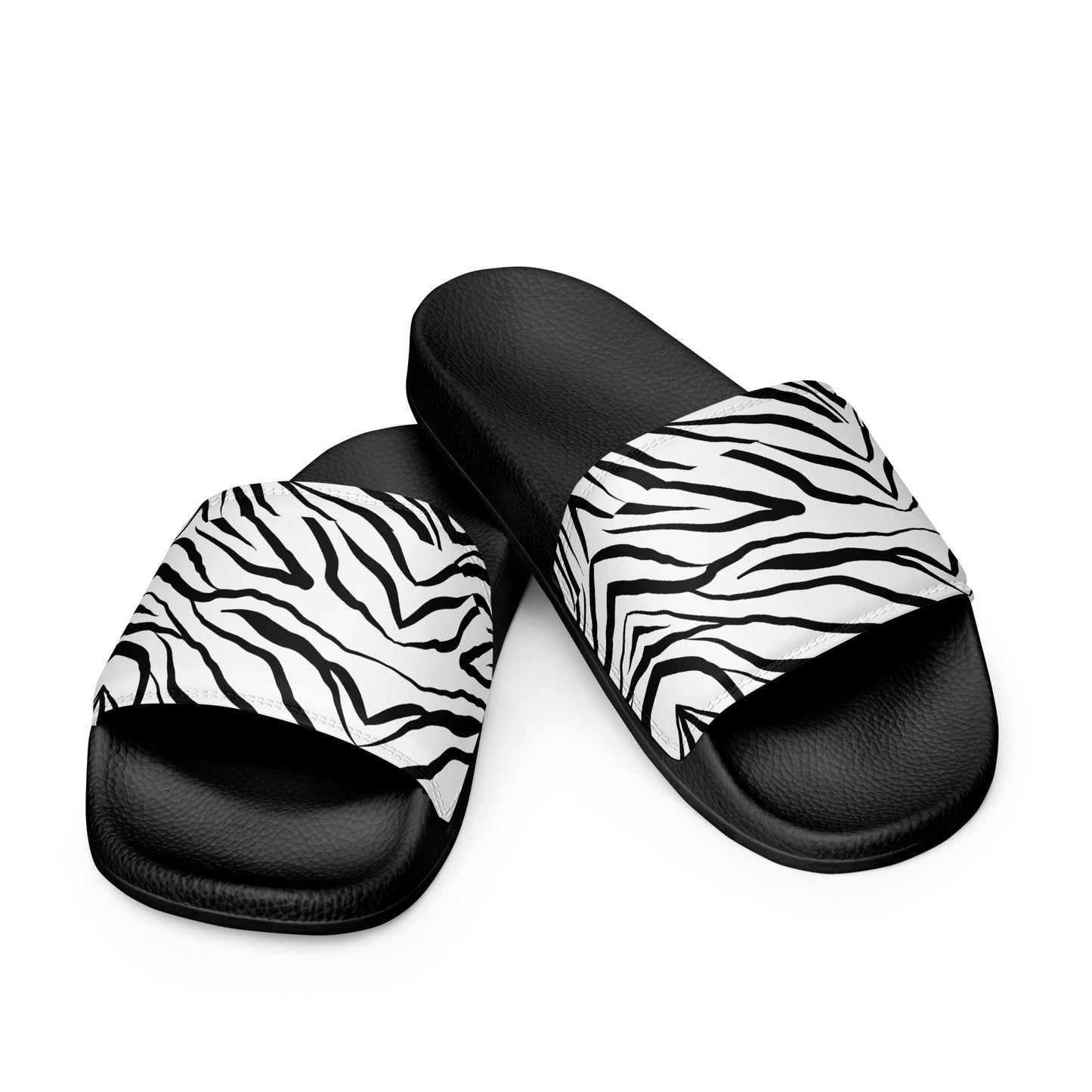 Striped Zebra Vibrance Men’s Slides - FLAKOUT