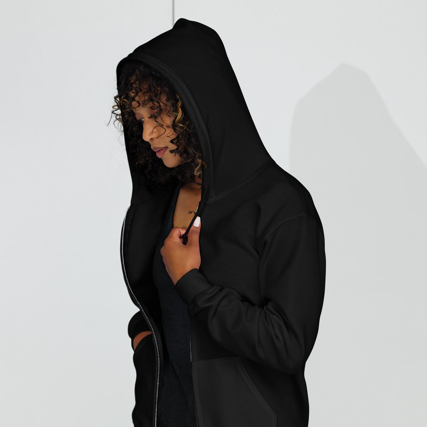 Lunar Eclipsis Heavy Harmony Fusion Zip Hoodie - Black - FLAKOUT