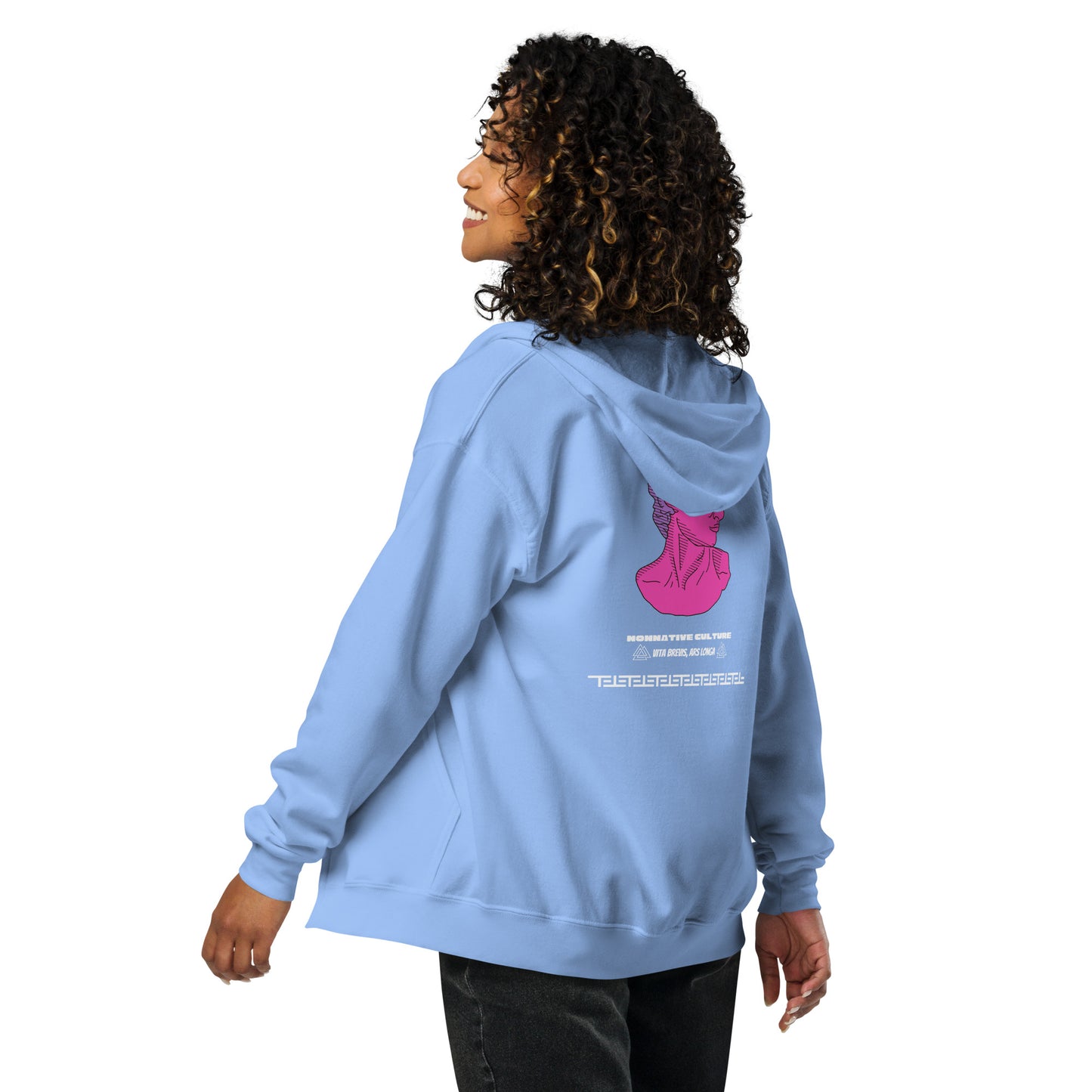 Nonnotine Dreamscape Trippin Heavy Harmony Fusion Zip Hoodie - Carolina Blue - FLAKOUT