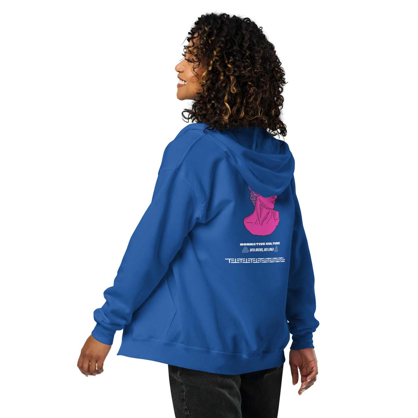 Nonnotine Dreamscape Trippin Heavy Harmony Fusion Zip Hoodie - Royal - FLAKOUT