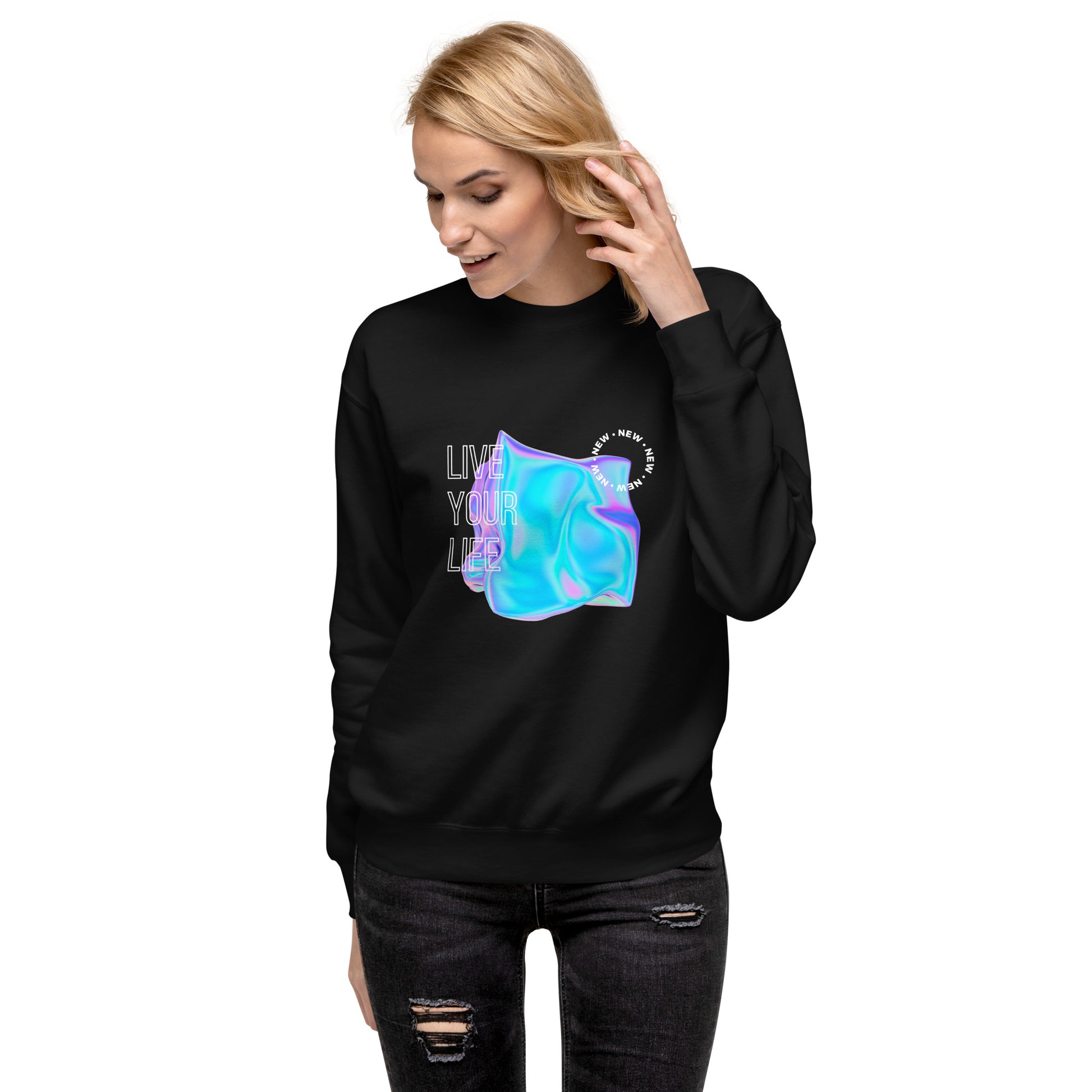 Vivid Existence Live Your Life Sweatshirt - FLAKOUT