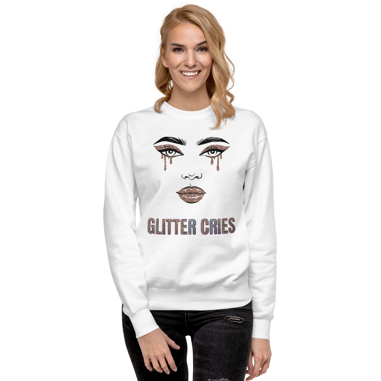 Glitter Cries Women's Fleece Sweatshirt - FLAKOUT