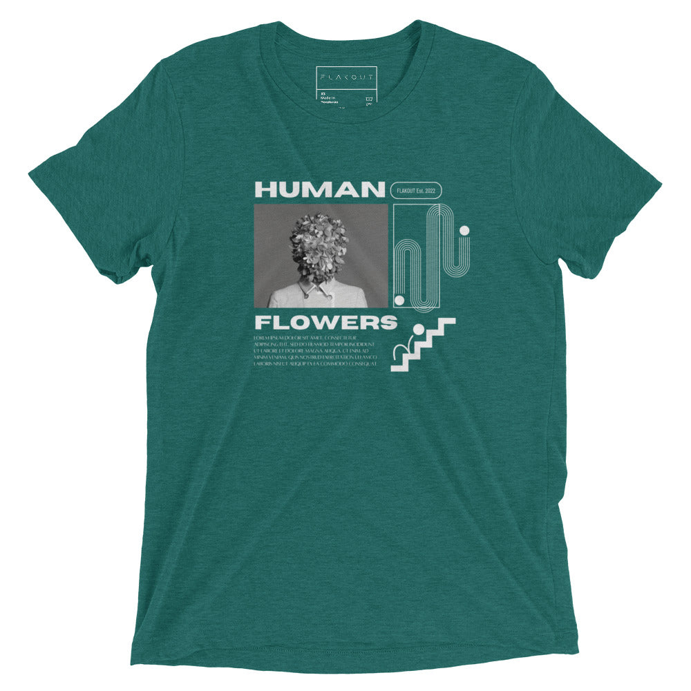 Human Flowers Floral Blooming T-shirt - FLAKOUT