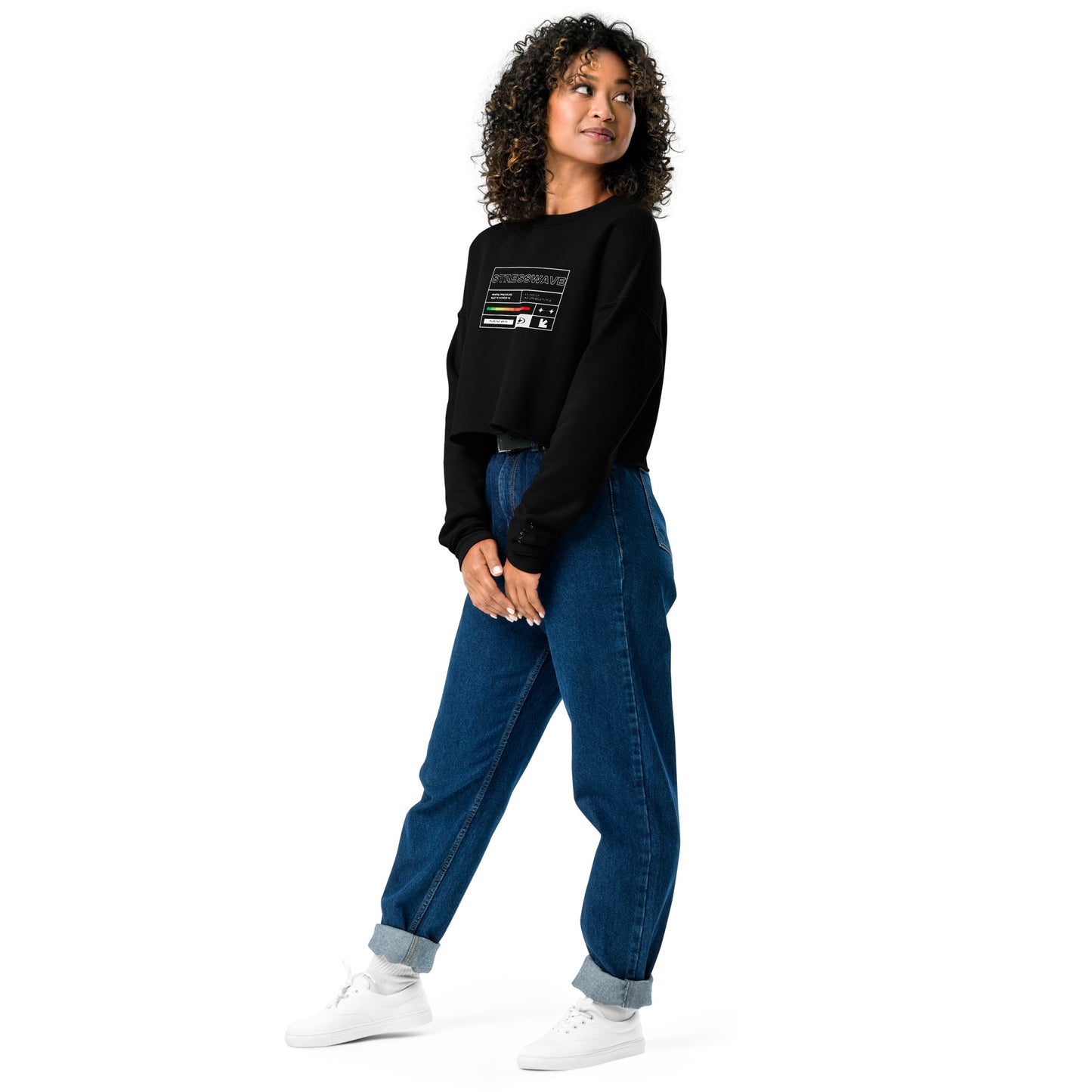 Stresswave Women's Crop Sweatshirt - FLAKOUT