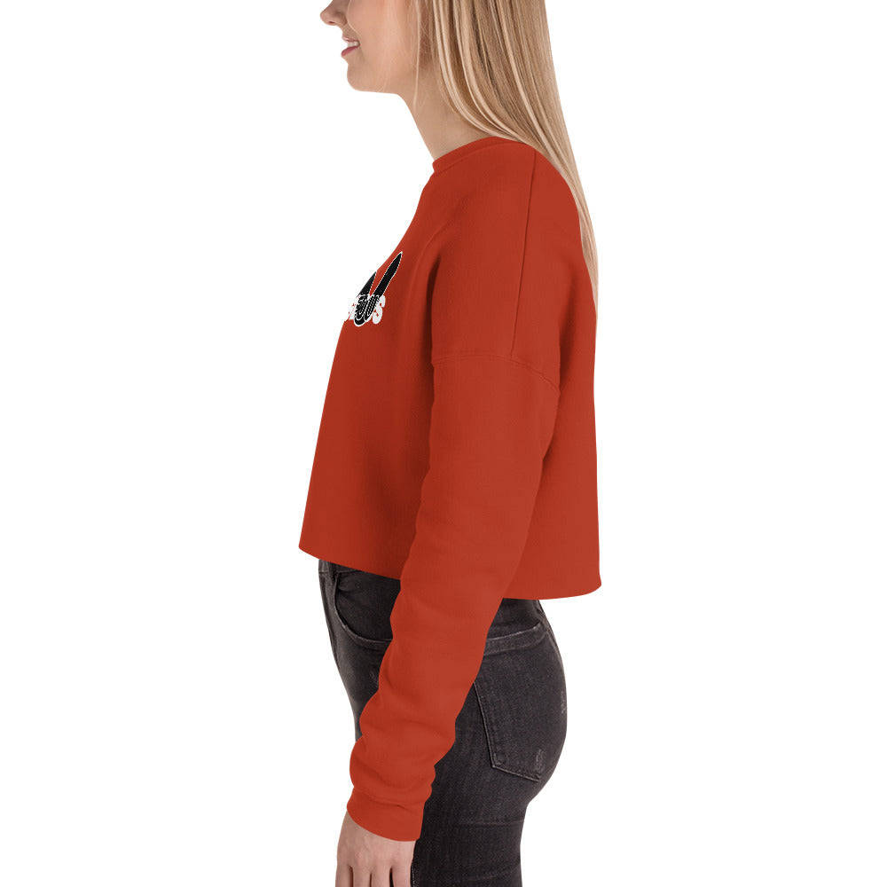 Gorgeous Opullent Allure Women's Crop Sweatshirt - Brick - FLAKOUT