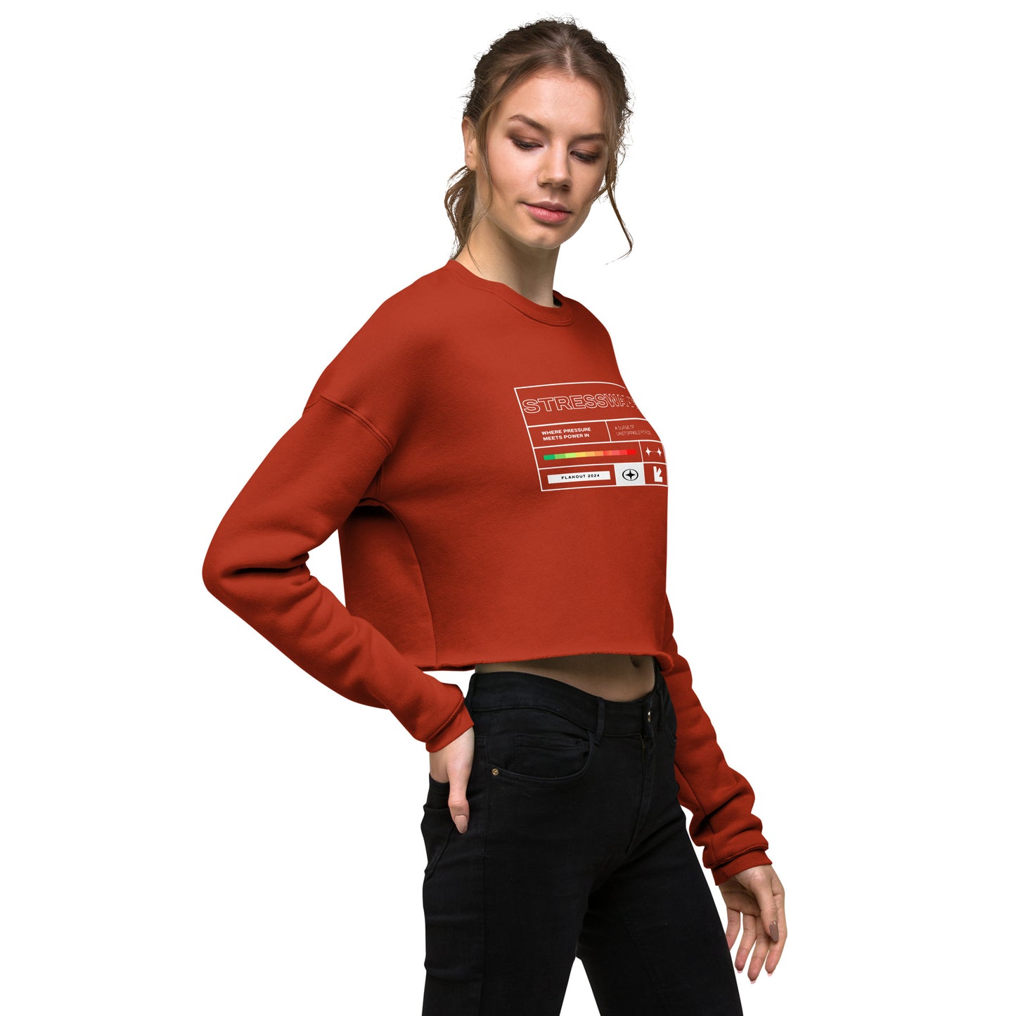 Stresswave Women's Crop Sweatshirt - FLAKOUT