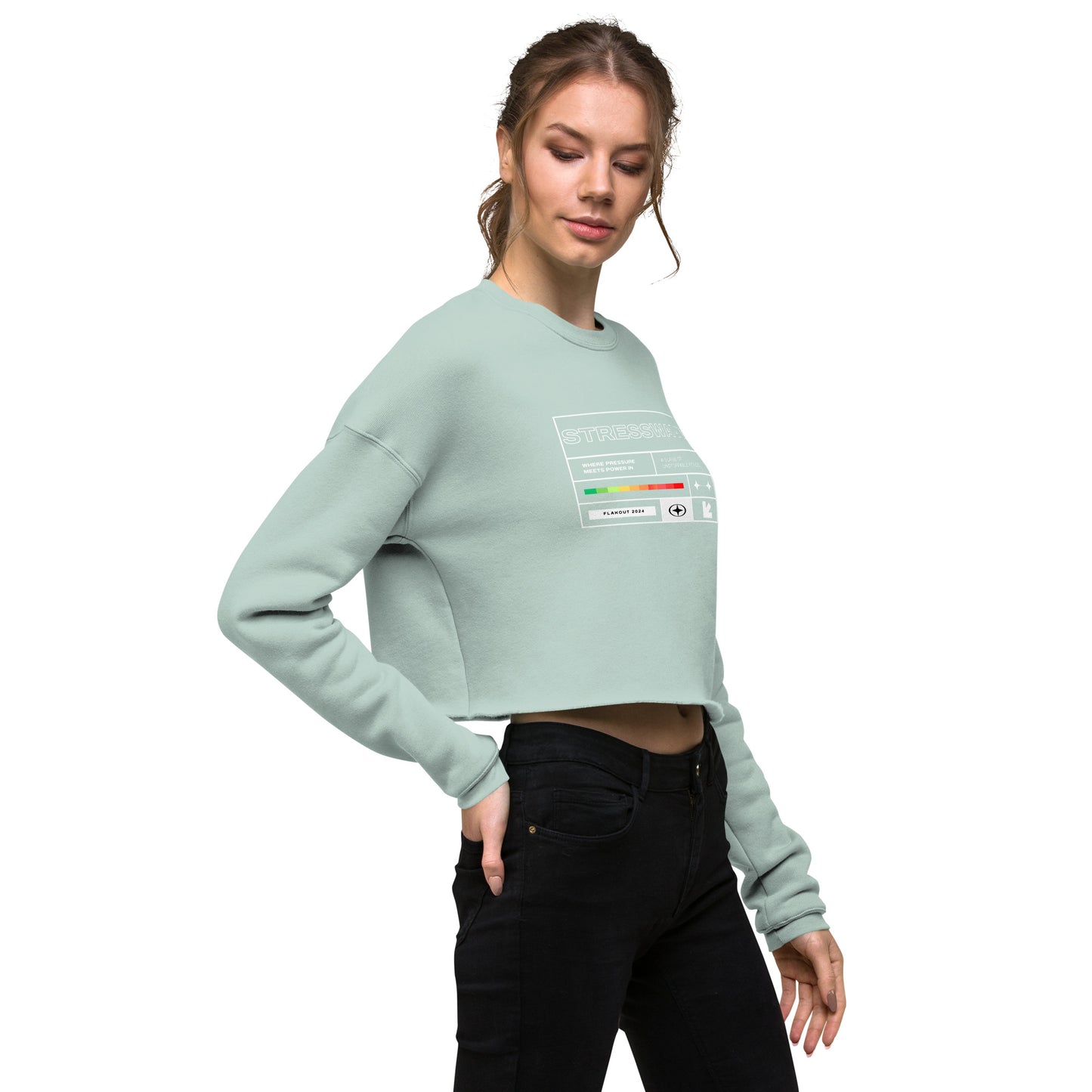 Stresswave Women's Crop Sweatshirt - FLAKOUT