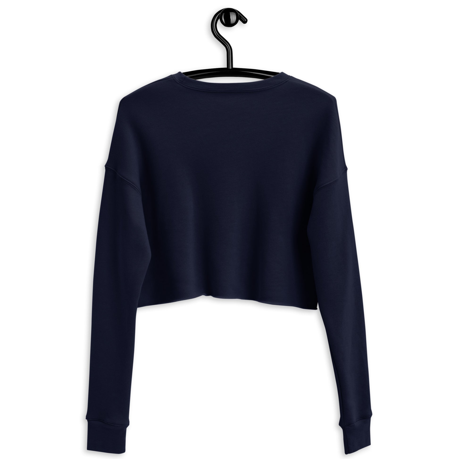 Whispers Of Wings Butterflies Women's Crop Sweatshirt - Navy - FLAKOUT