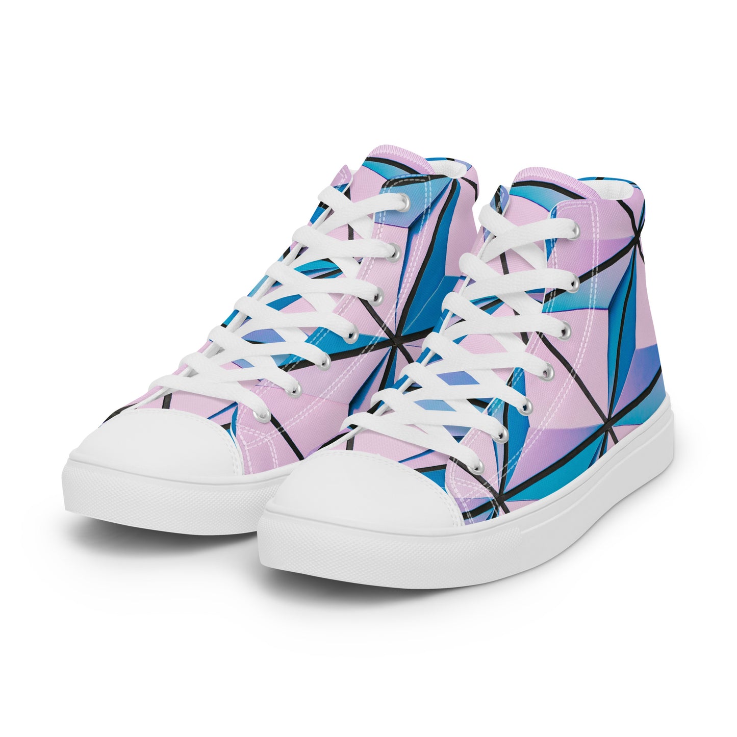 Lineage Of Angles Women's High Top Canvas Shoes - FLAKOUT