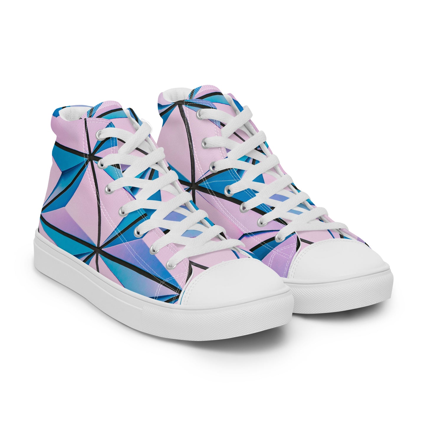 Lineage Of Angles Women's High Top Canvas Shoes - FLAKOUT