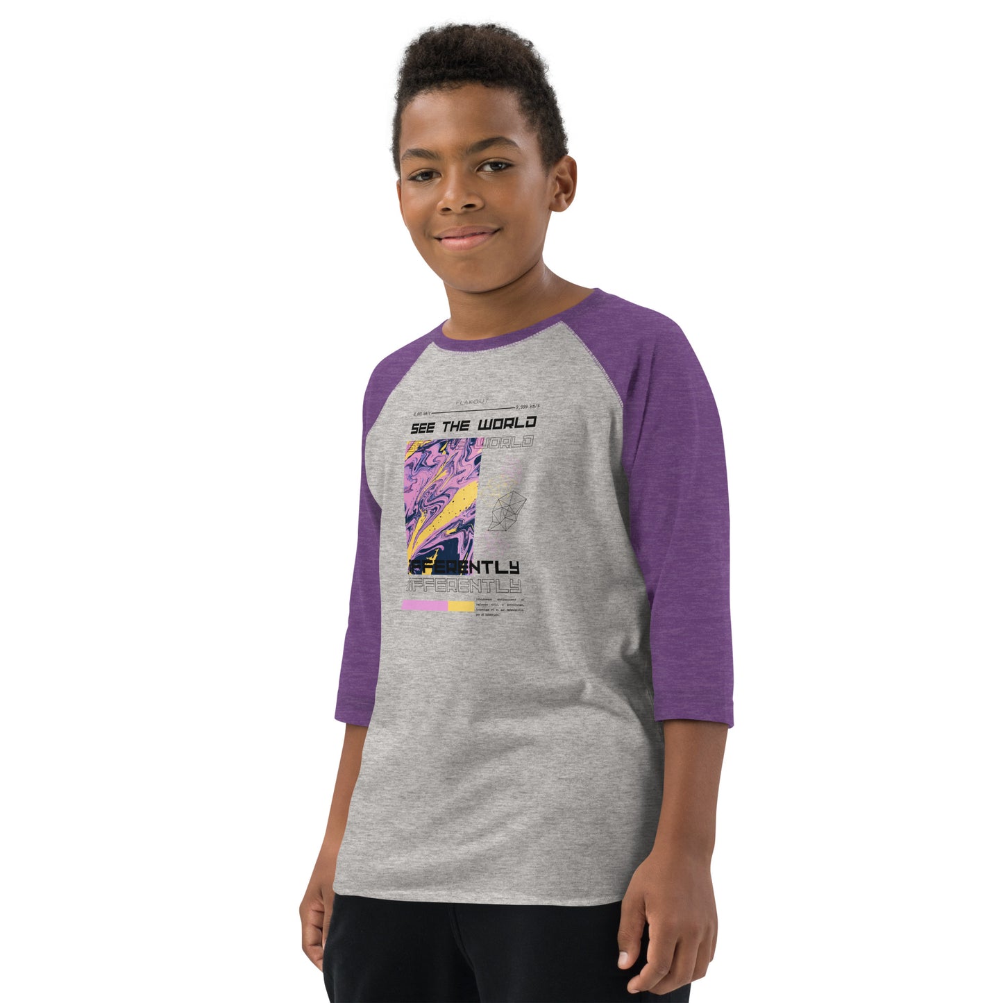 Divergent Horizon See The World Differently Kid's Long Sleeve Shirt - FLAKOUT