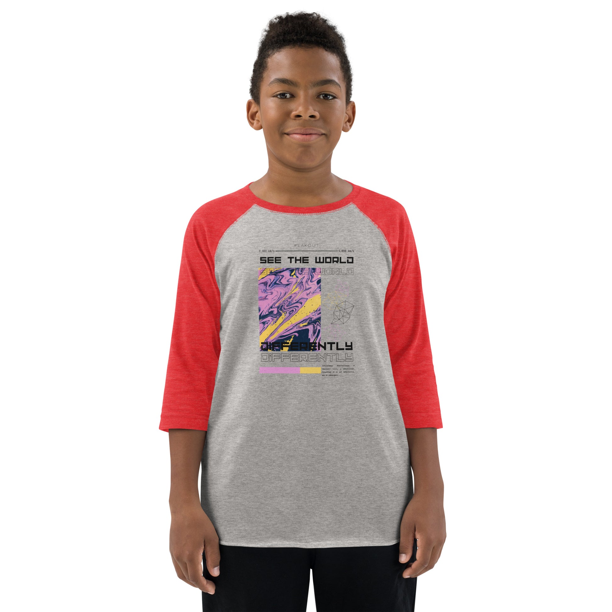 Divergent Horizon See The World Differently Kid's Long Sleeve Shirt - FLAKOUT