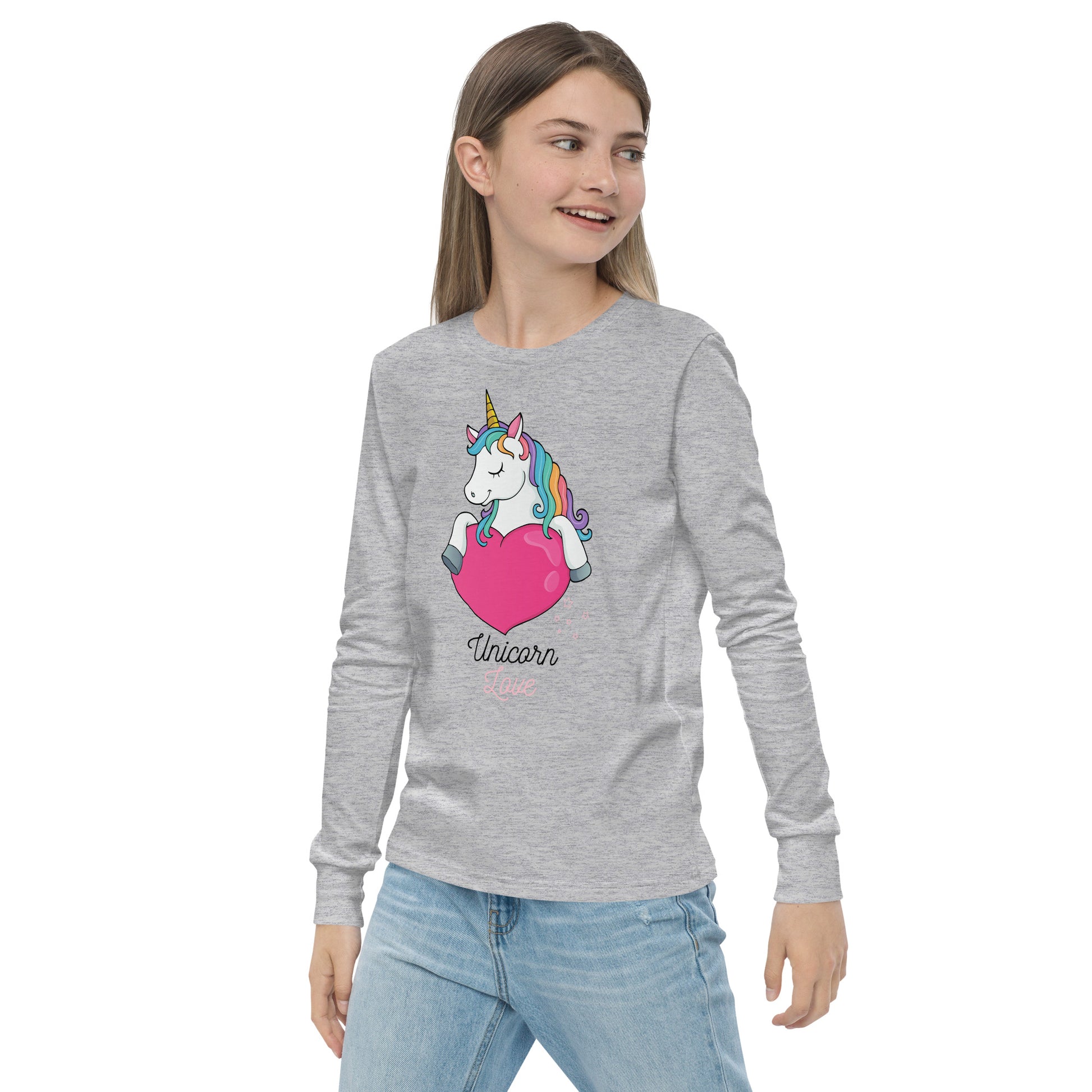 Unicorn Love Girl's Long Sleeve Tee - FLAKOUT