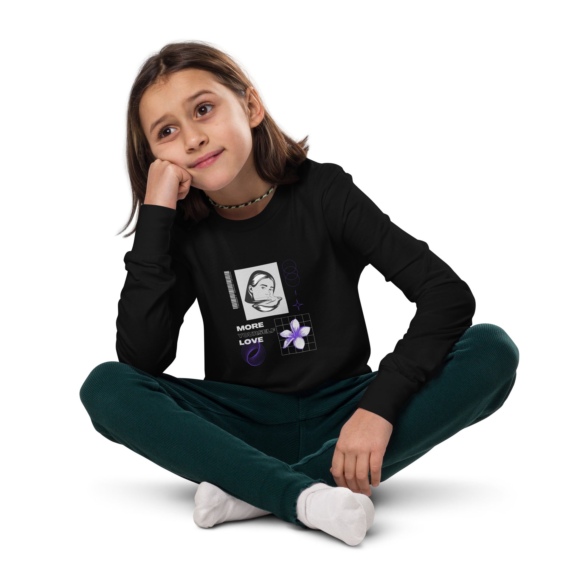 Nurture Yourself Love Yourself More Kid's Long Sleeve Shirt - FLAKOUT