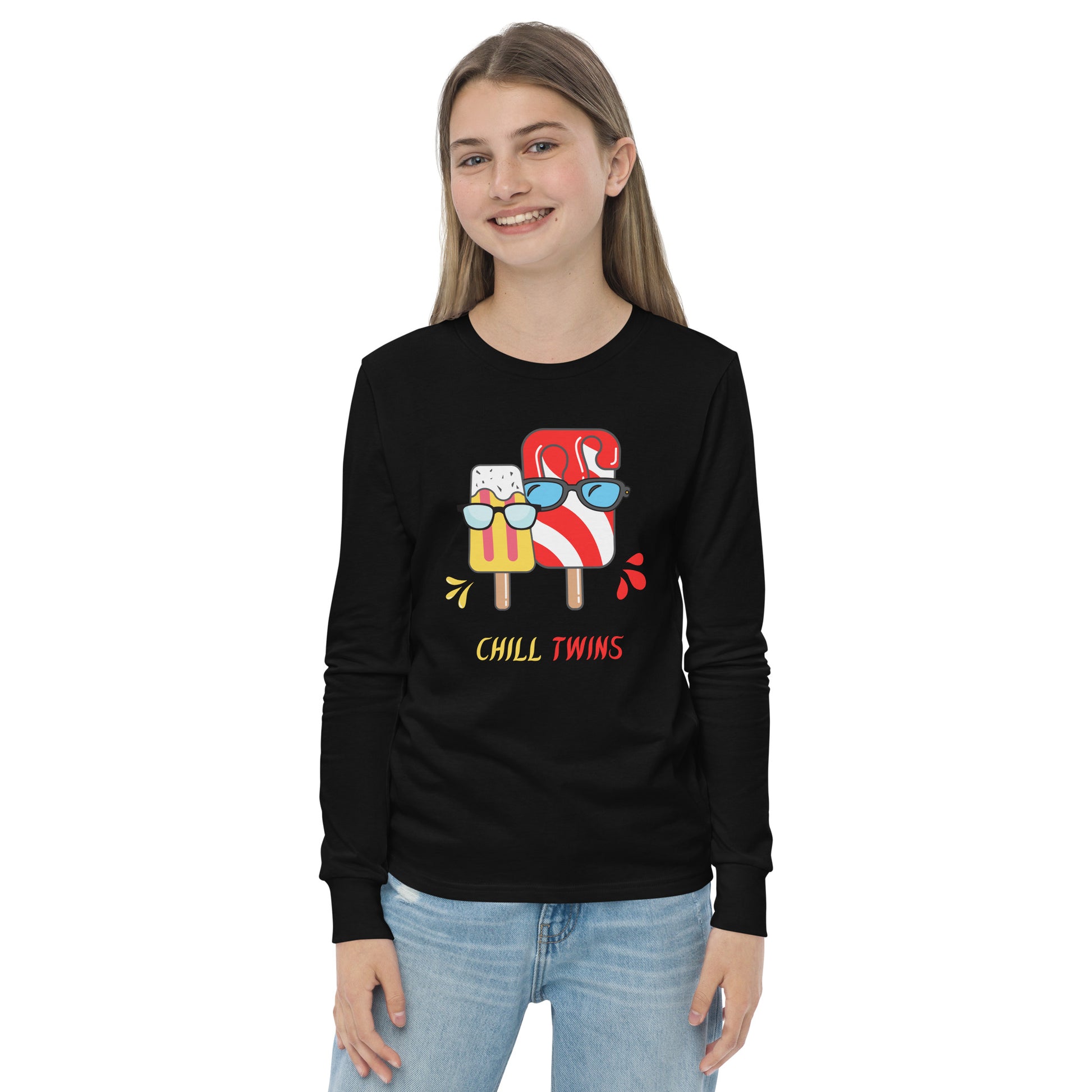 Chill Twins Unisex Kid's Long Sleeve Tee - FLAKOUT