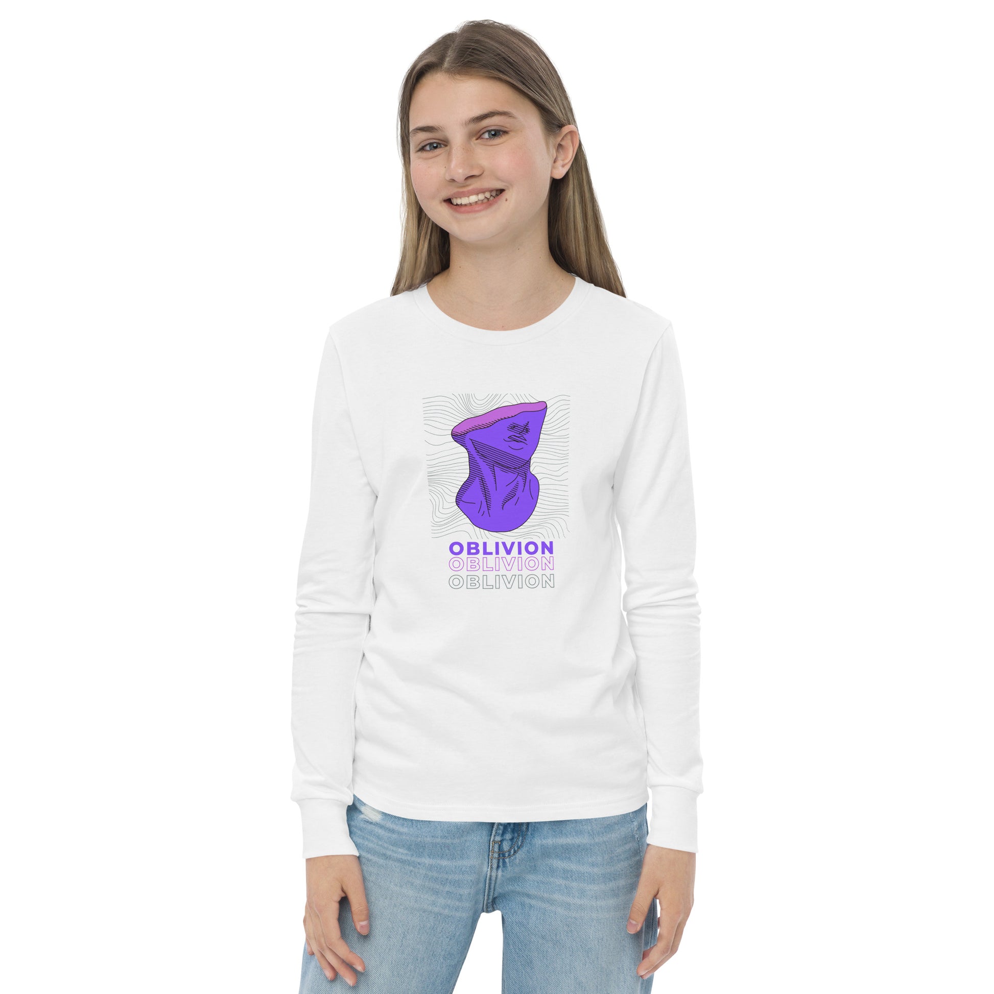 Violet Veil Of Oblivion Kid's Long Sleeve Shirt - FLAKOUT