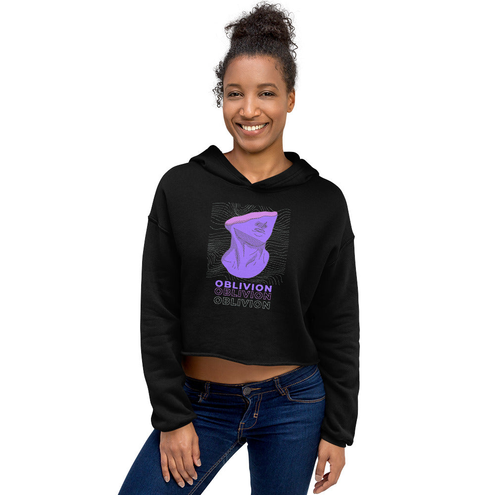 Violet Veil Of Oblivion Women's Crop Hoodie - FLAKOUT