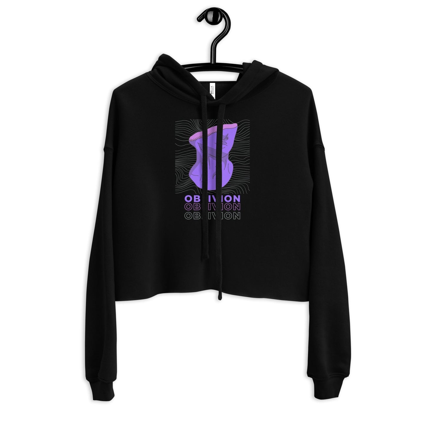 Violet Veil Of Oblivion Women's Crop Hoodie - FLAKOUT