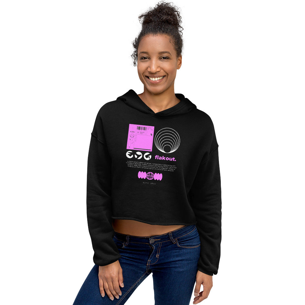 Women's Crop Hoodie flakout. - FLAKOUT