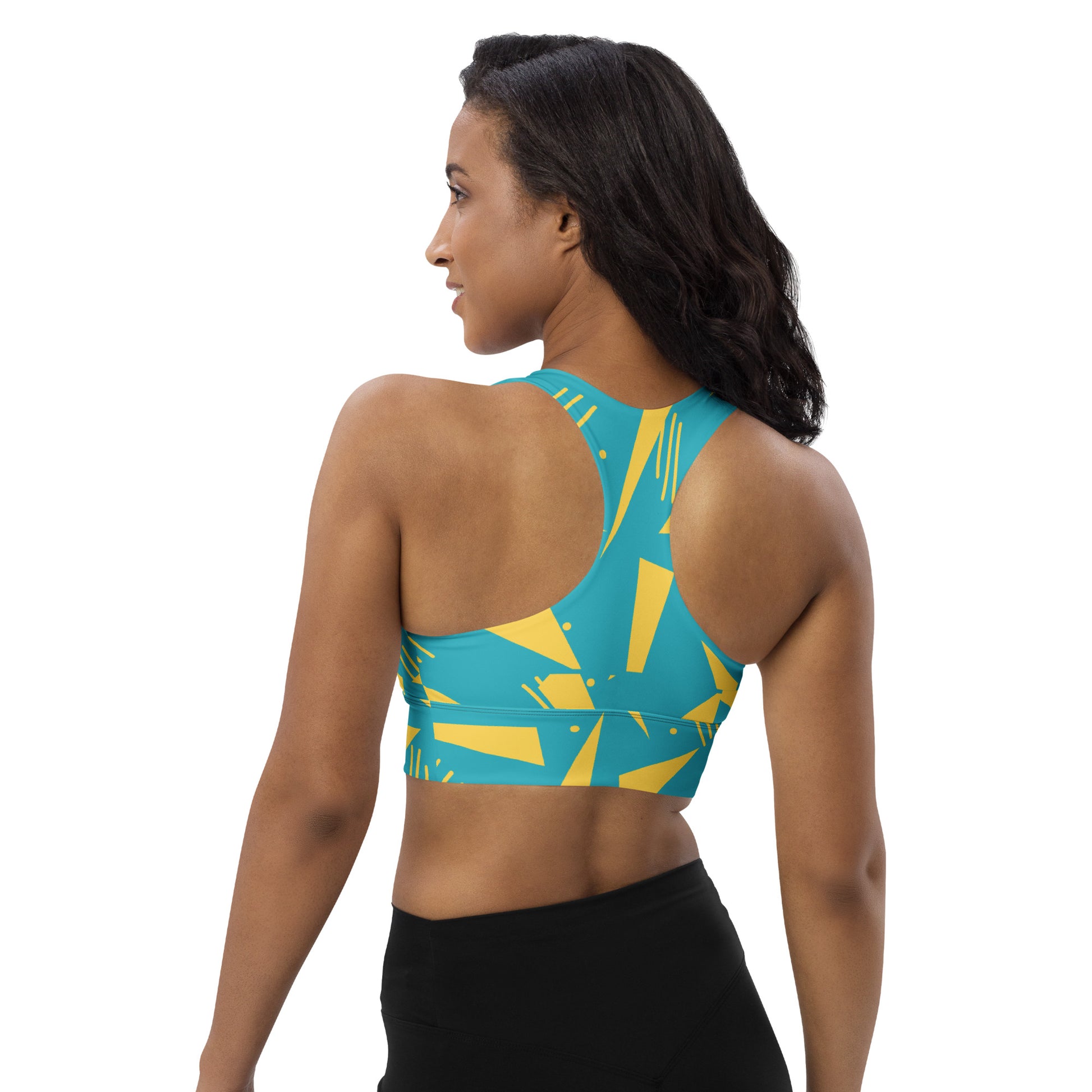 Women's Longline Sports Bra Triangles - FLAKOUT