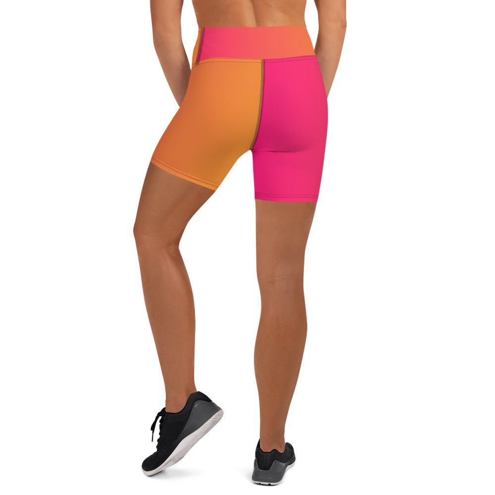 Citrus Splash Women's Yoga Shorts - FLAKOUT